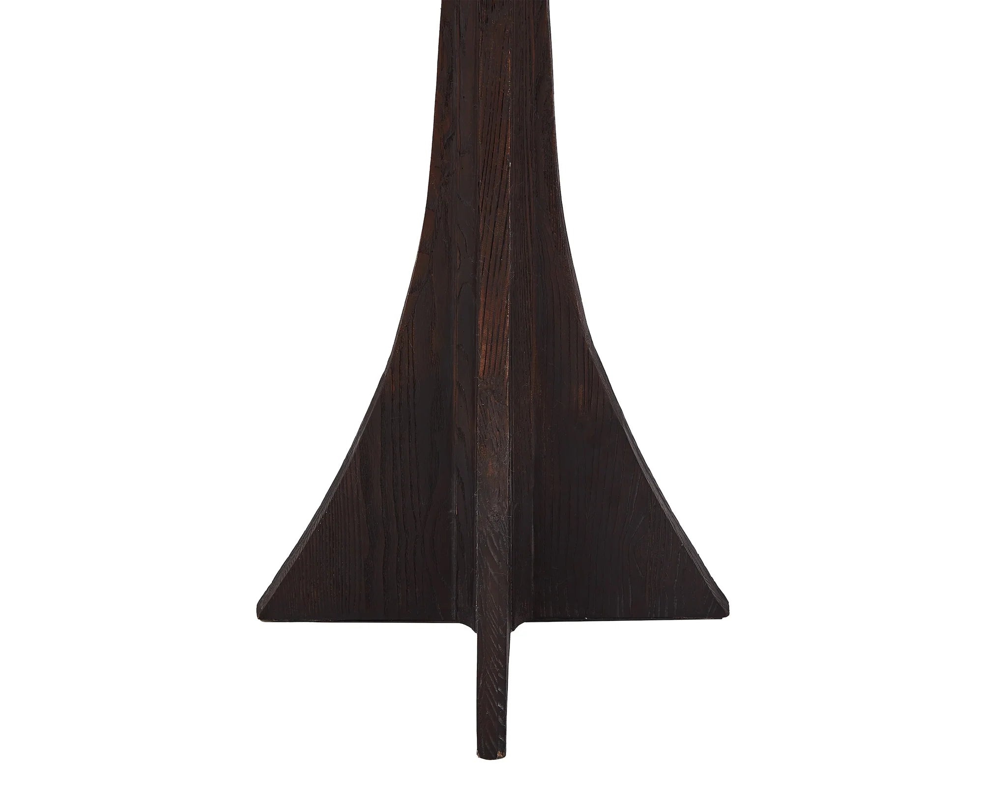 Axel Classic Brown Wood & White Linen Floor Lamp