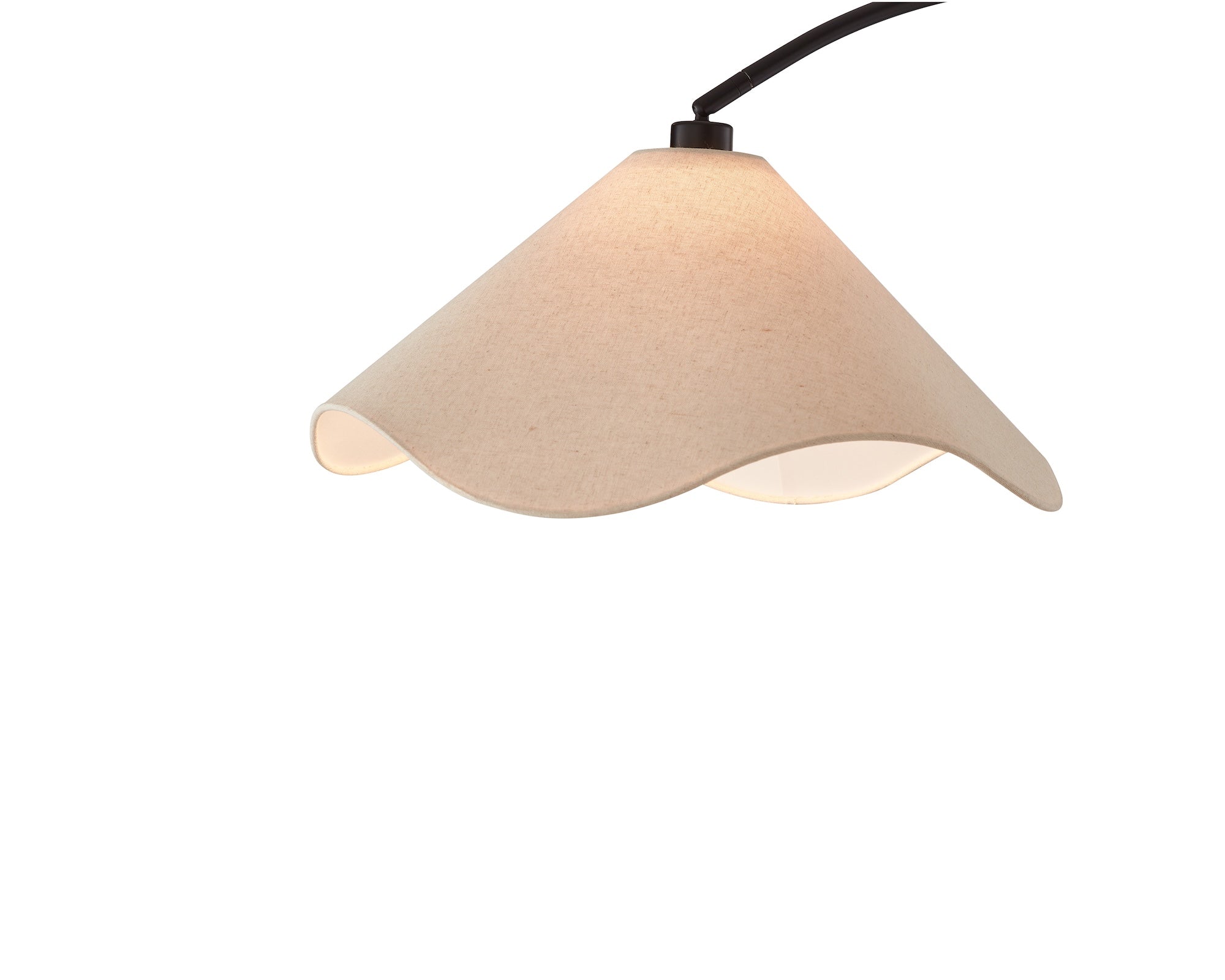 Blossom Floor Lamp - Matt Black & Beige Linen