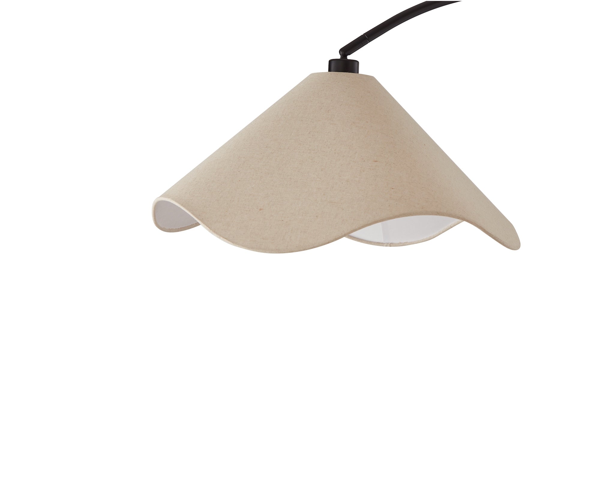 Blossom Floor Lamp - Matt Black & Beige Linen
