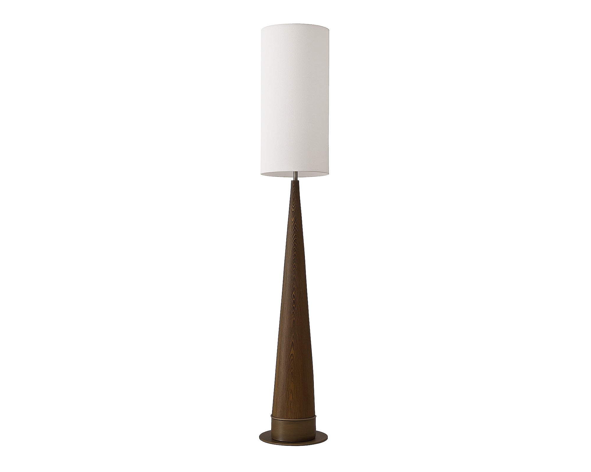 Velta Classic Brown Wood & Antique Bronze Floor Lamp