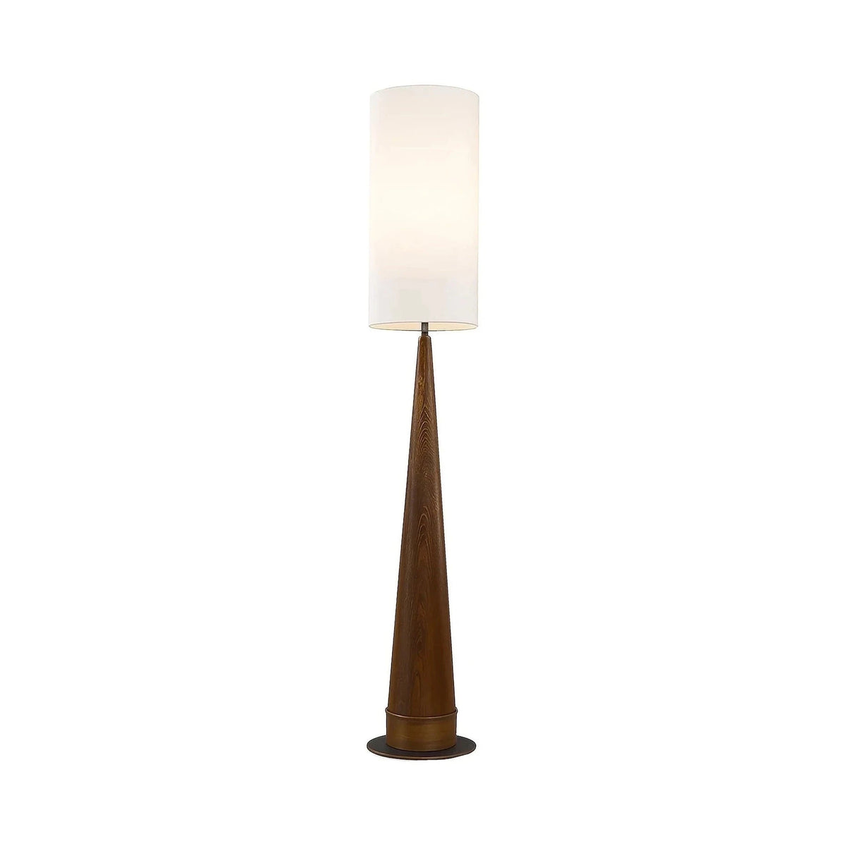Velta Classic Brown Wood & Antique Bronze Floor Lamp