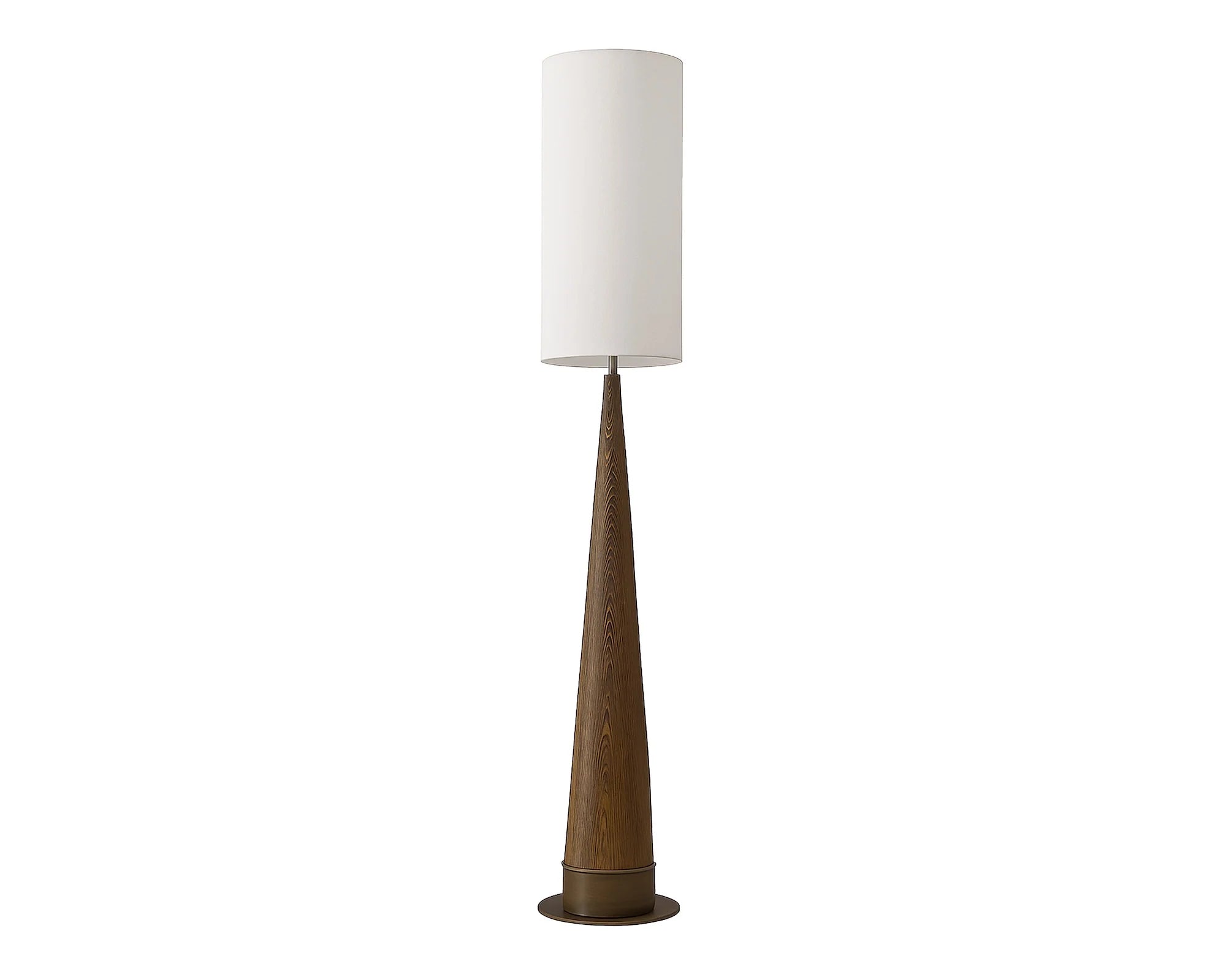 Velta Classic Brown Wood & Antique Bronze Floor Lamp