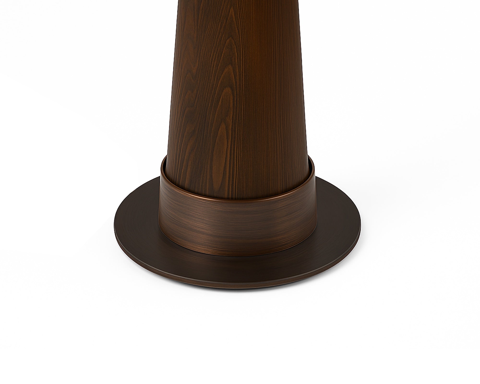 Velta Classic Brown Wood & Antique Bronze Floor Lamp