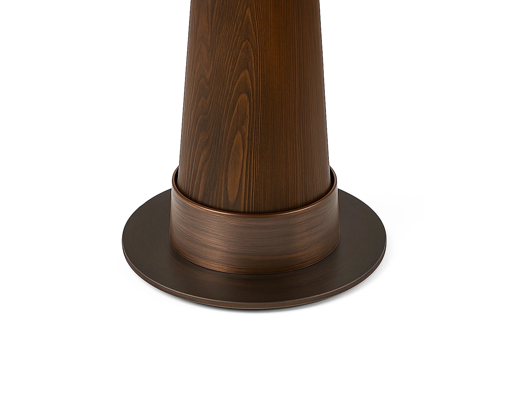 Velta Classic Brown Wood & Antique Bronze Floor Lamp