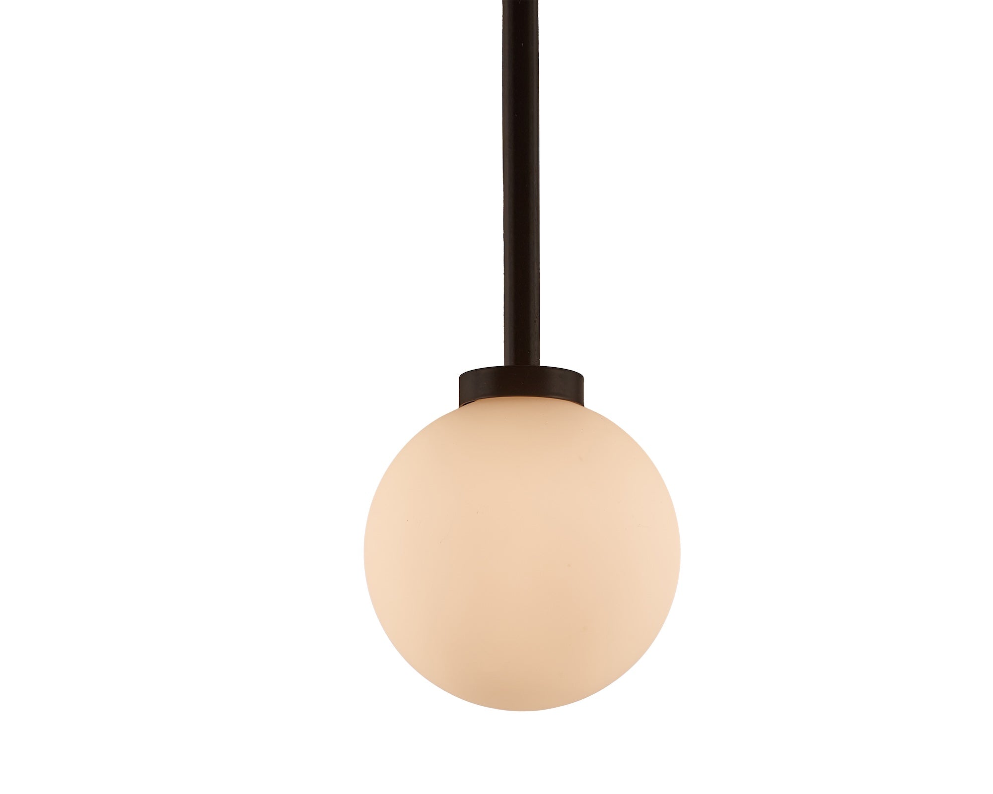 Arket Pendant Light - White Frosted Glass & Black Metal