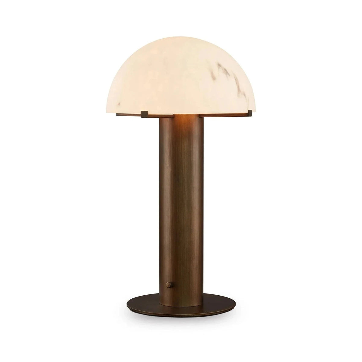 Aston Antique Brass & Alabaster Dome Table Lamp