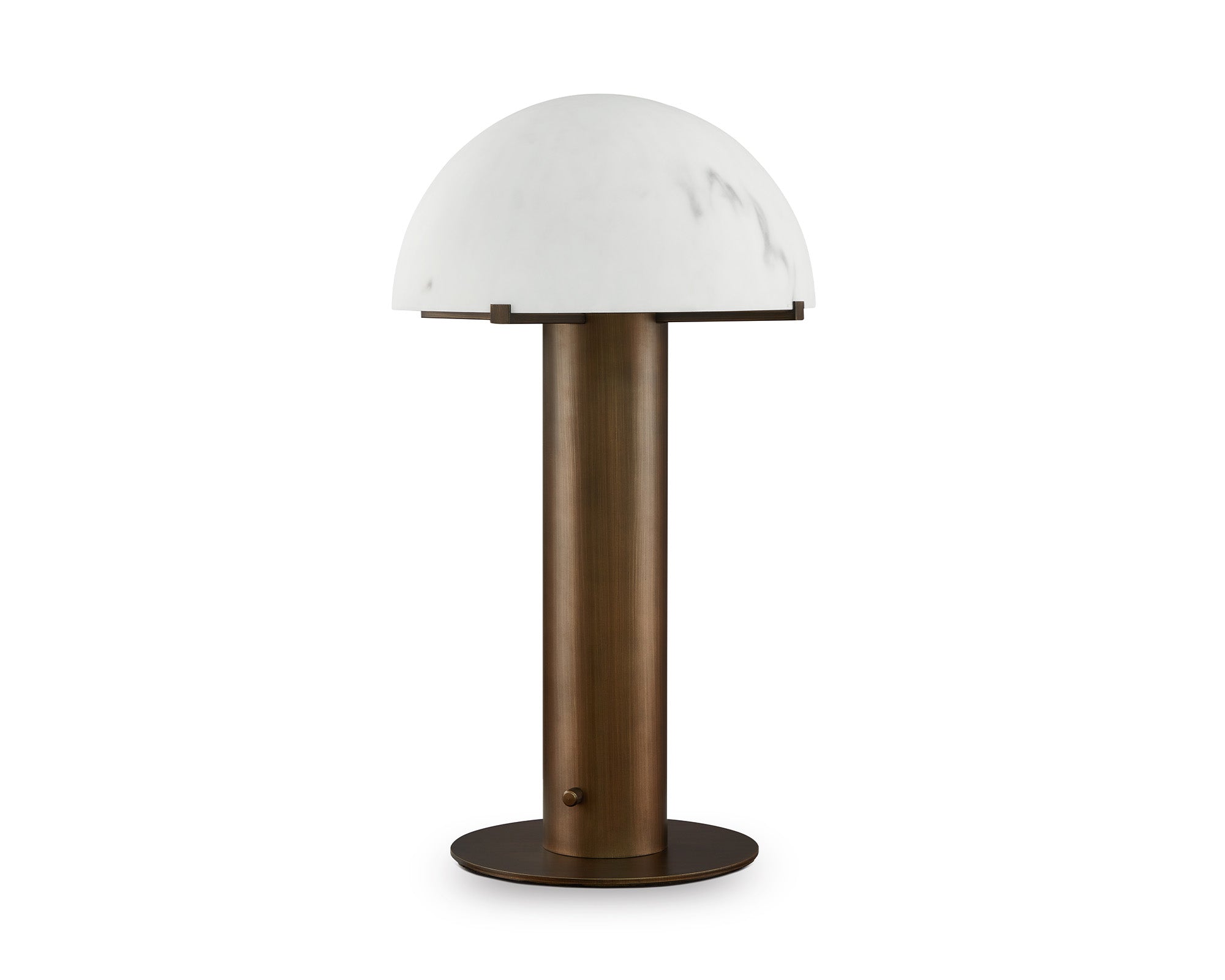 Aston Table Lamp - Alabaster Effect & Antique Brass