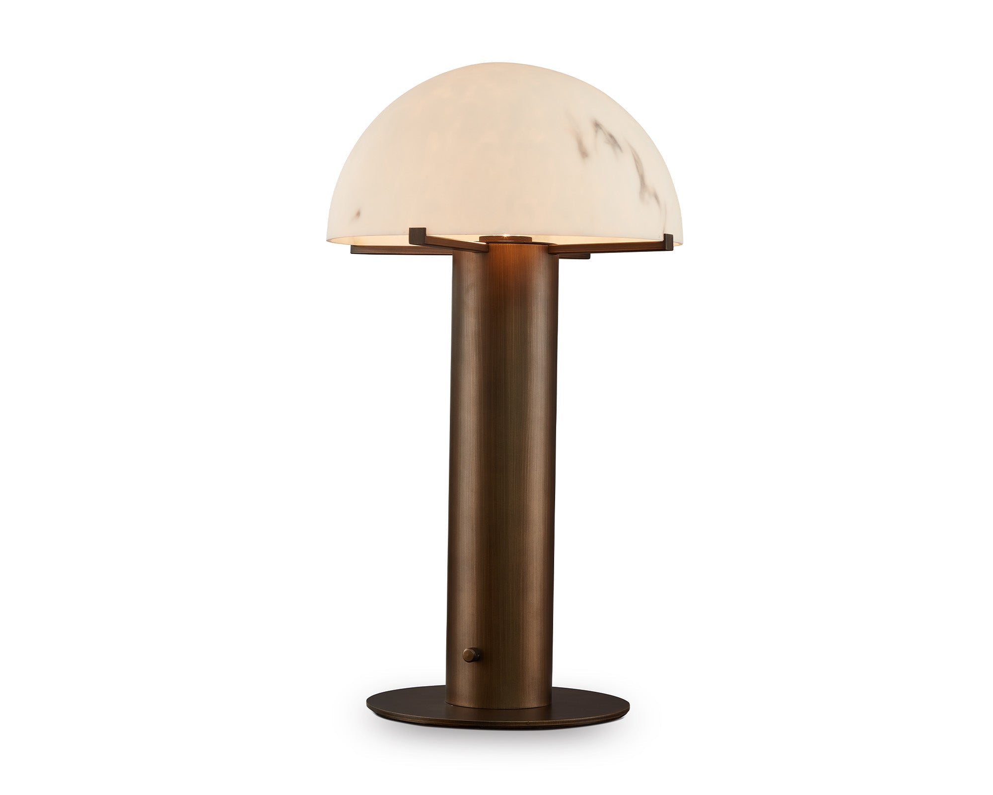 Aston Table Lamp - Alabaster Effect & Antique Brass