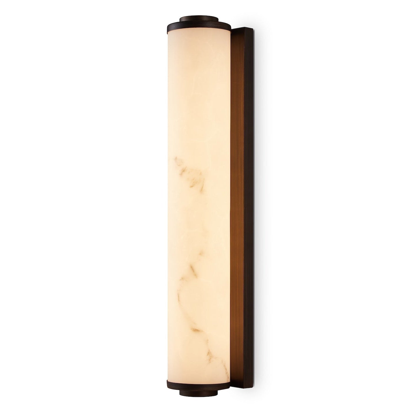 Fento Antique Bronze & Alabaster Effect Wall Light Large