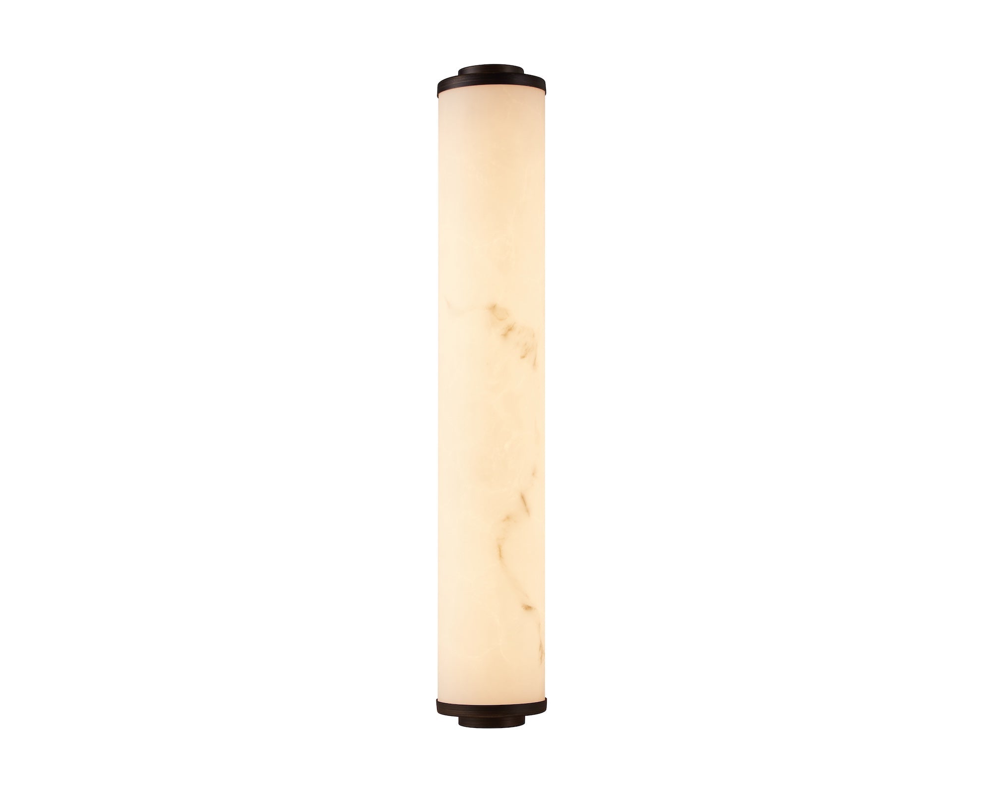 Fento IP44 Large Wall Lamp - Antique Bronze & Alabaster Effect
