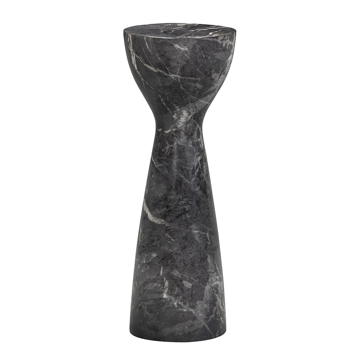 Akali Marquina Black Marble Side Table Small