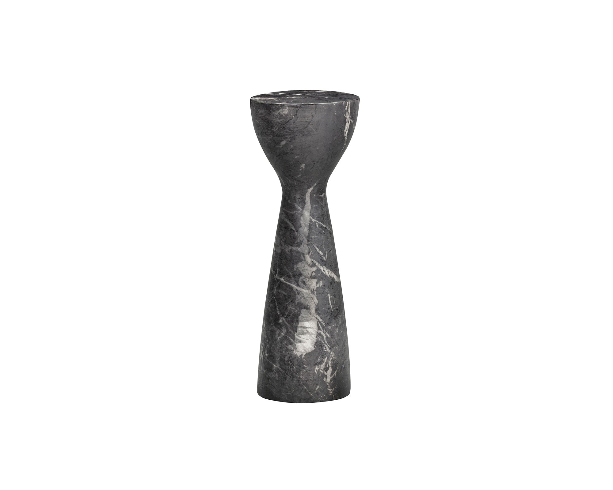 Akali Small Side Table - Marquina Black Marble Effect