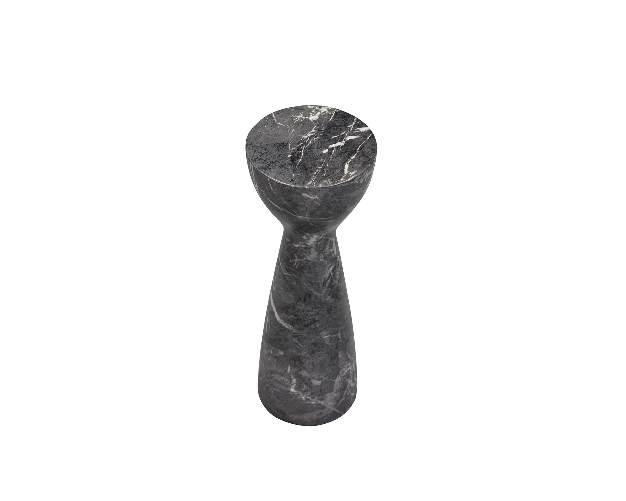 Akali Small Side Table - Marquina Black Marble Effect