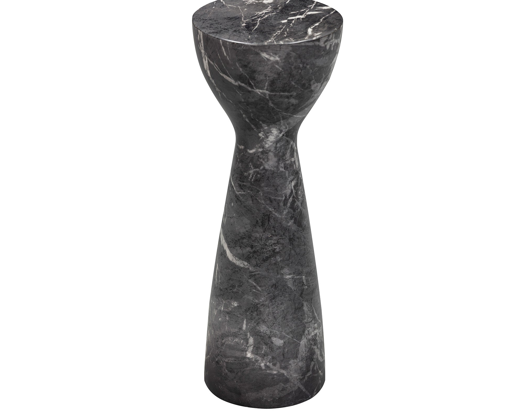 Akali Small Side Table - Marquina Black Marble Effect