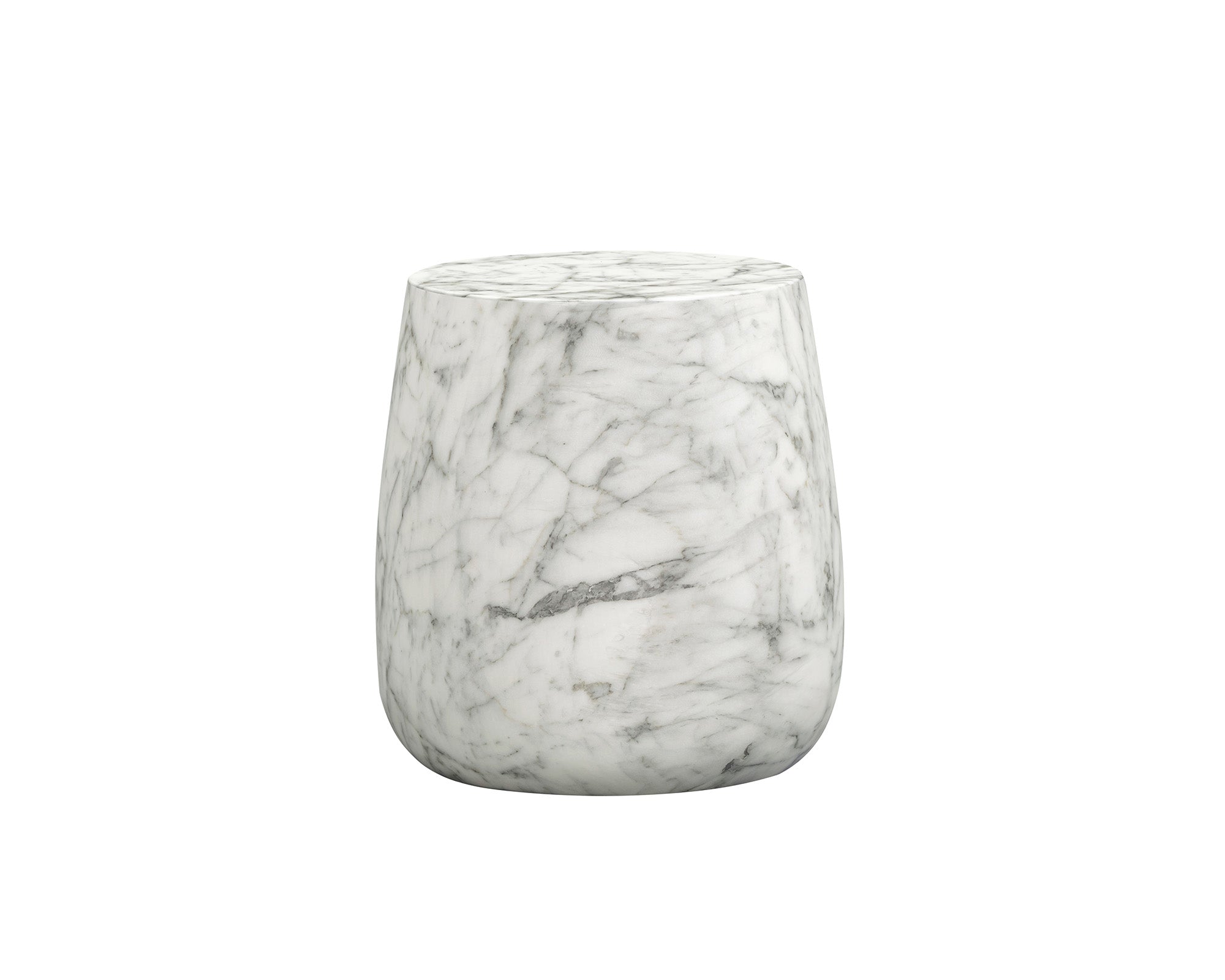 Bongo Side Table - Carrara White Marble Effect