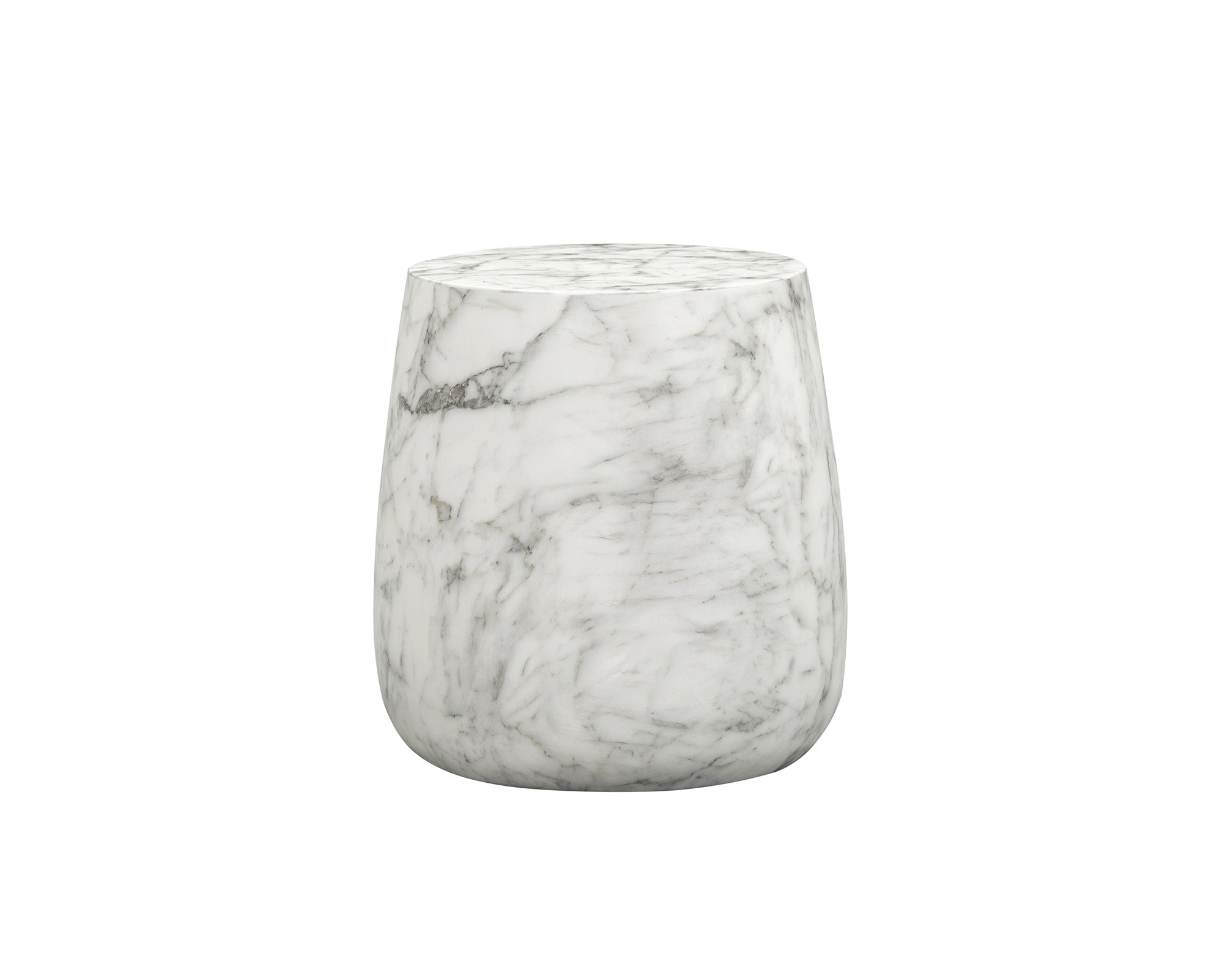 Bongo Side Table - Carrara White Marble Effect