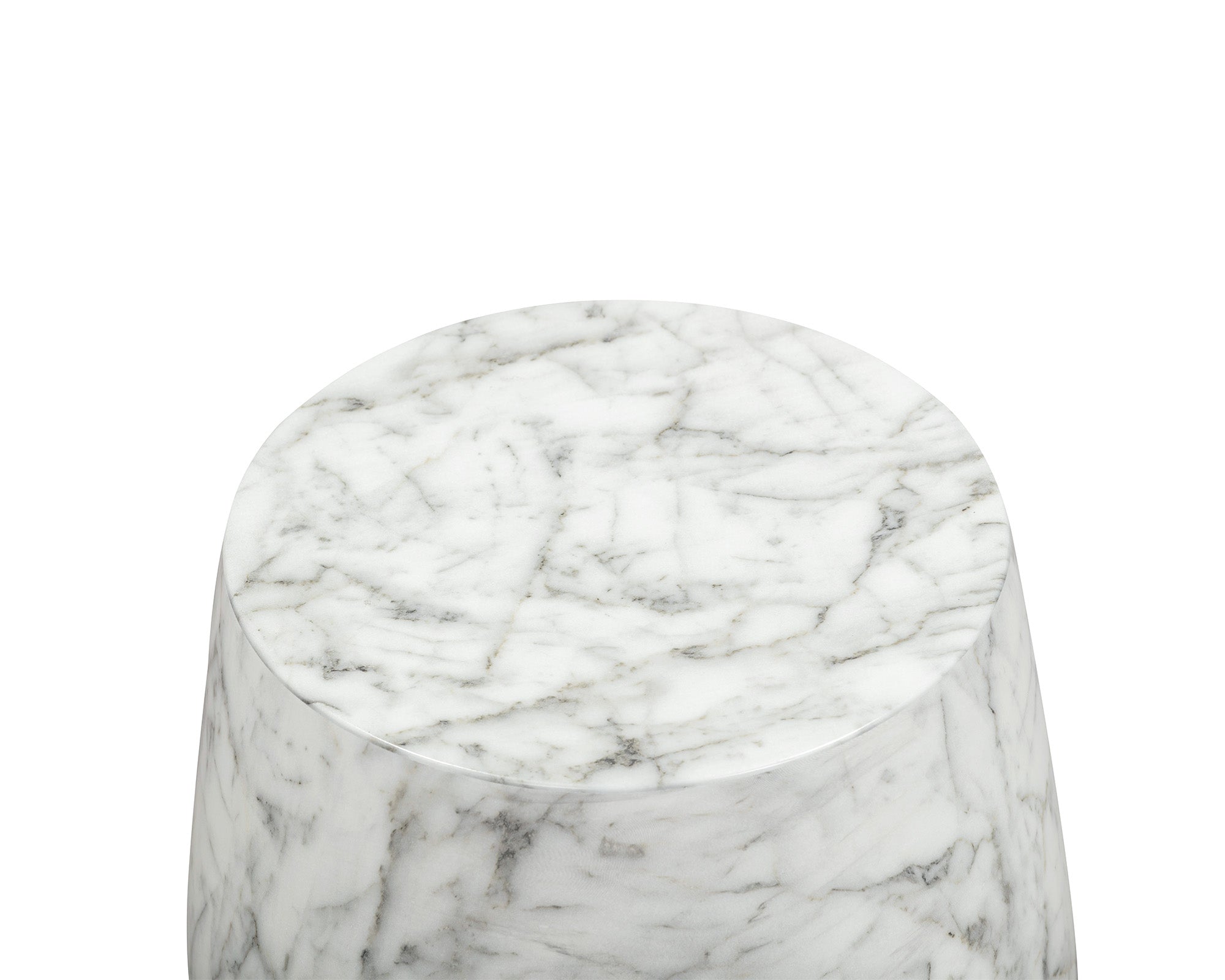 Bongo Side Table - Carrara White Marble Effect