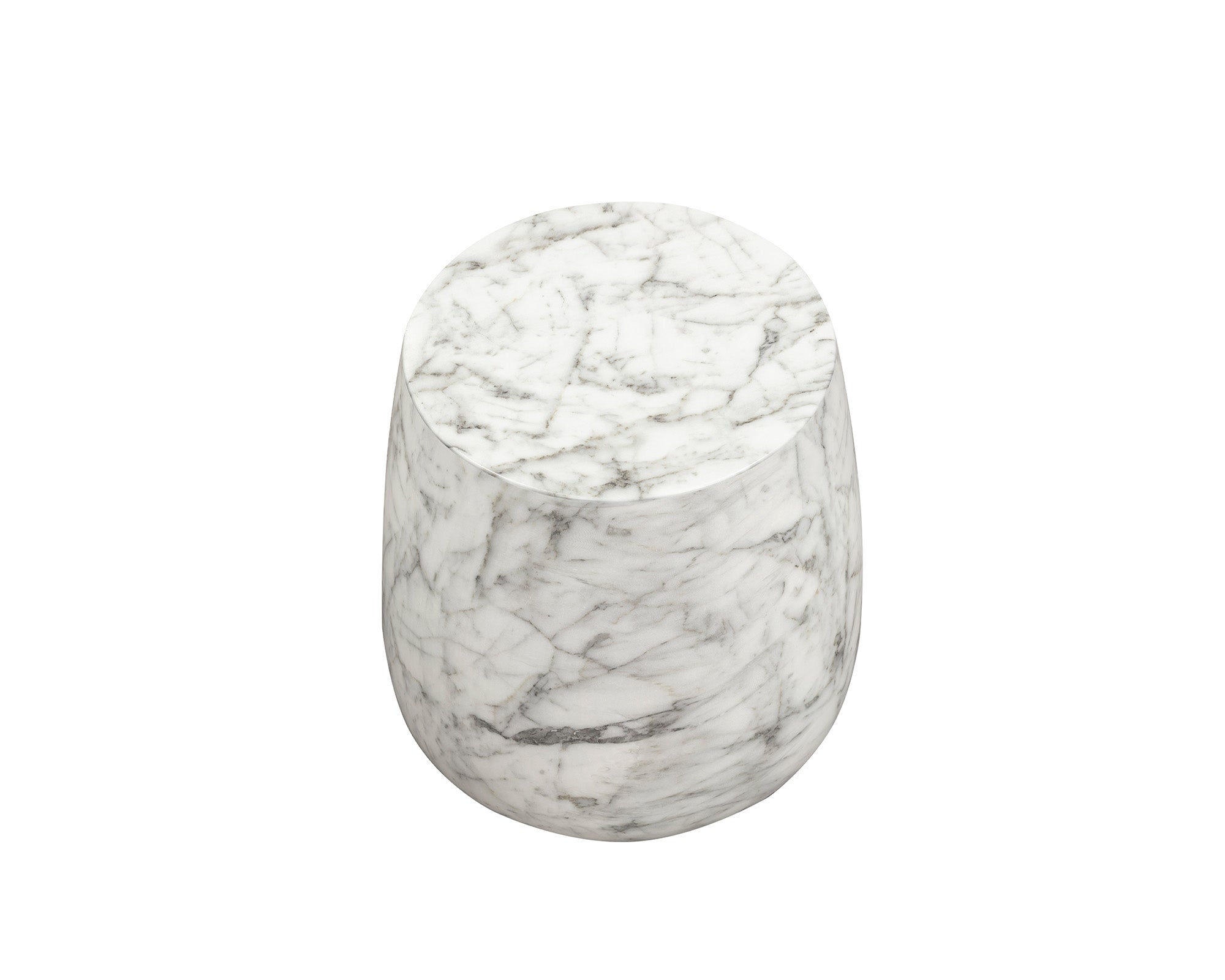 Bongo Side Table - Carrara White Marble Effect