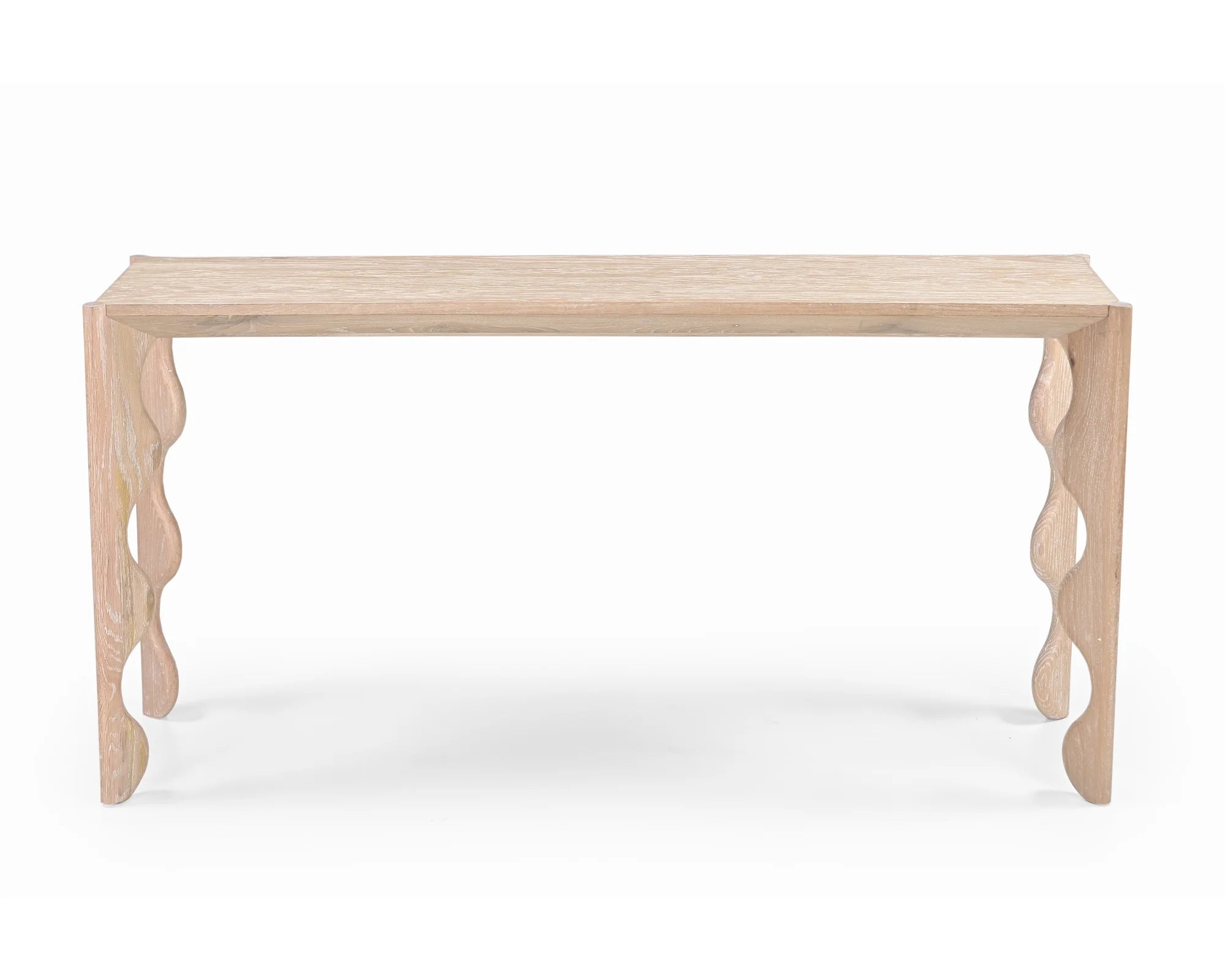 Oltok Brushed Natural American White Oak Console Table