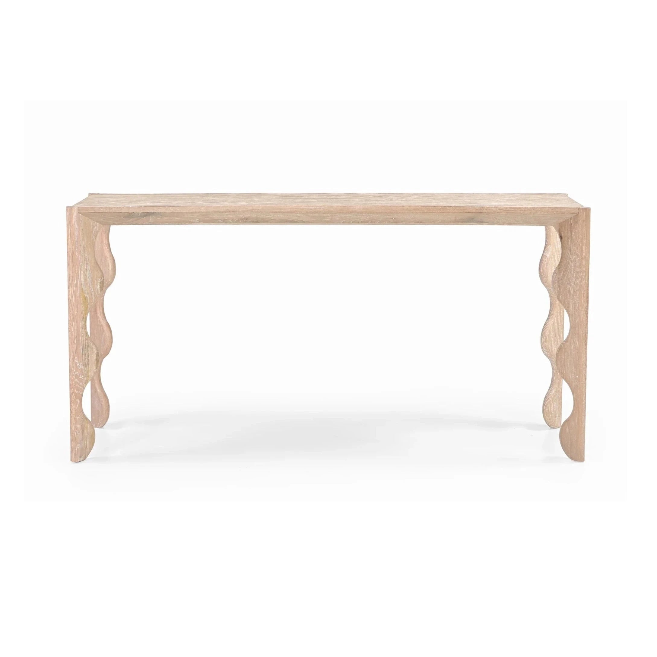 Oltok Brushed Natural American White Oak Console Table