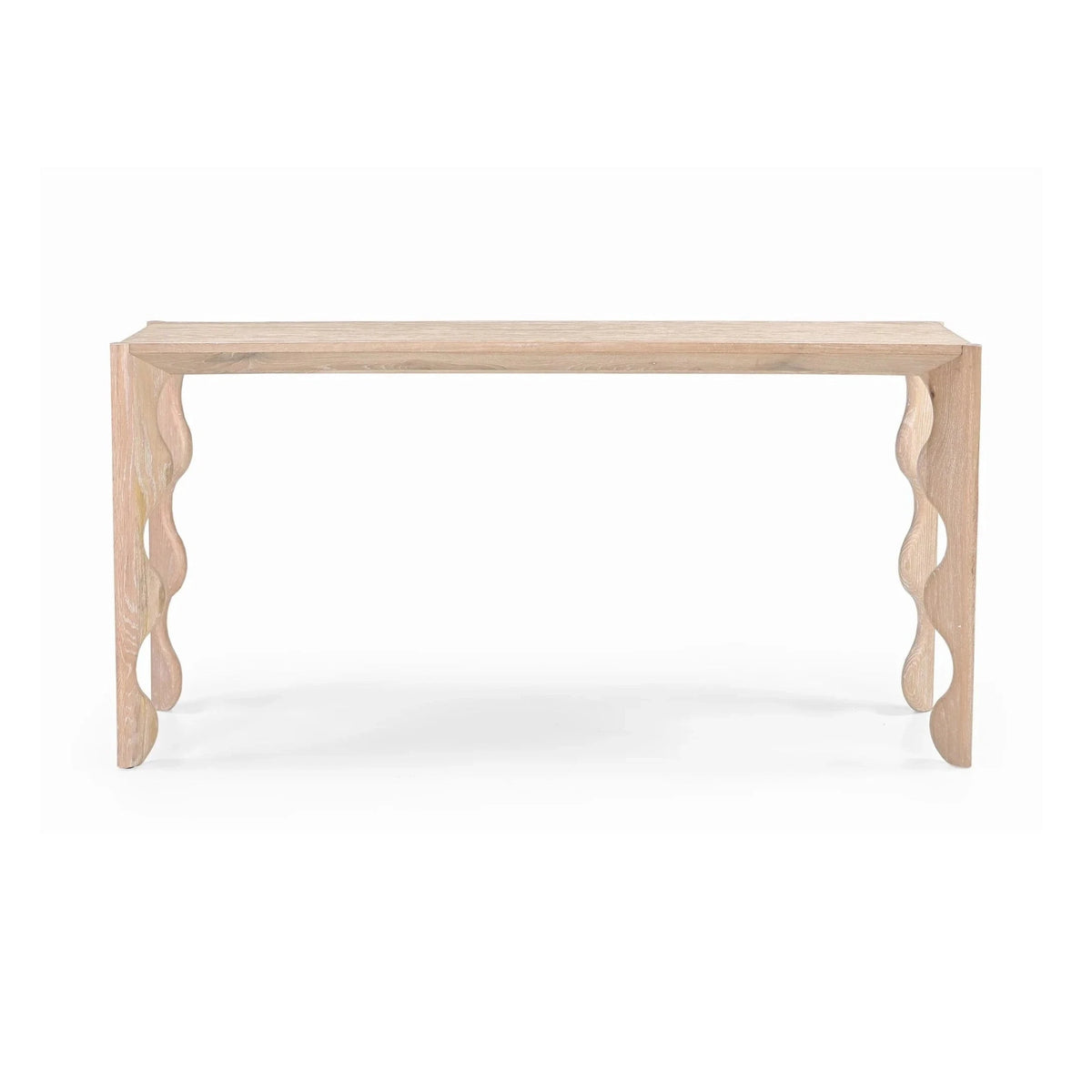 Oltok Brushed Natural American White Oak Console Table