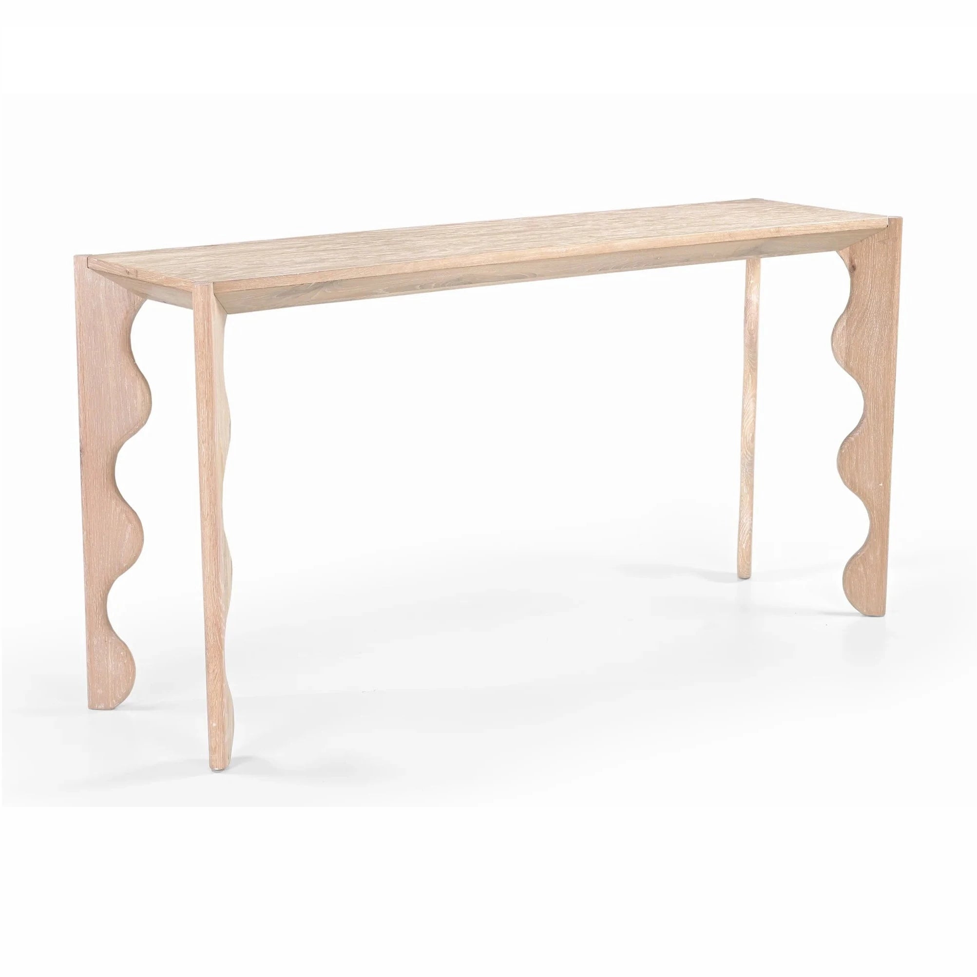 Oltok Brushed Natural American White Oak Console Table