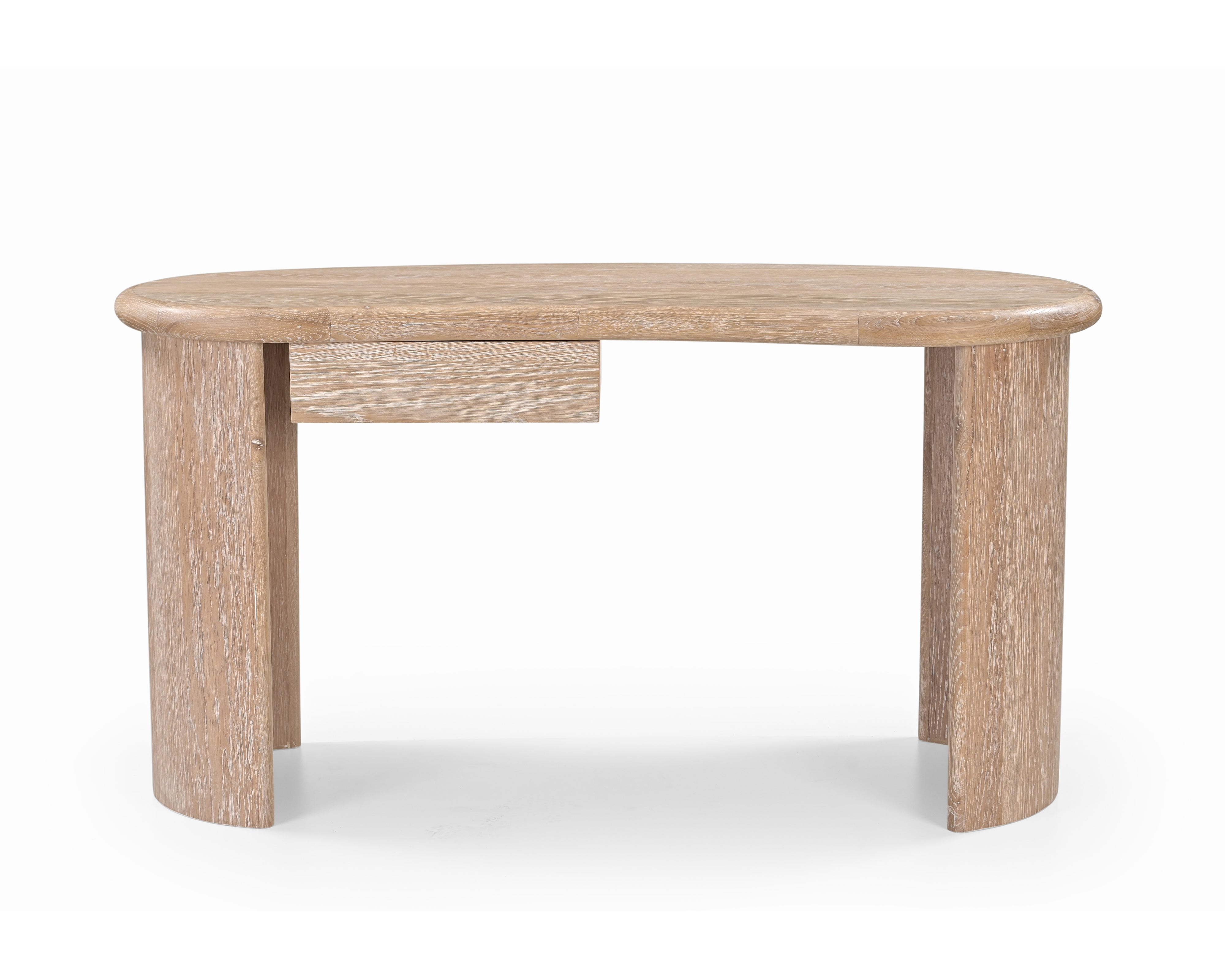 Lluna Desk - Brushed Natural American White Oak