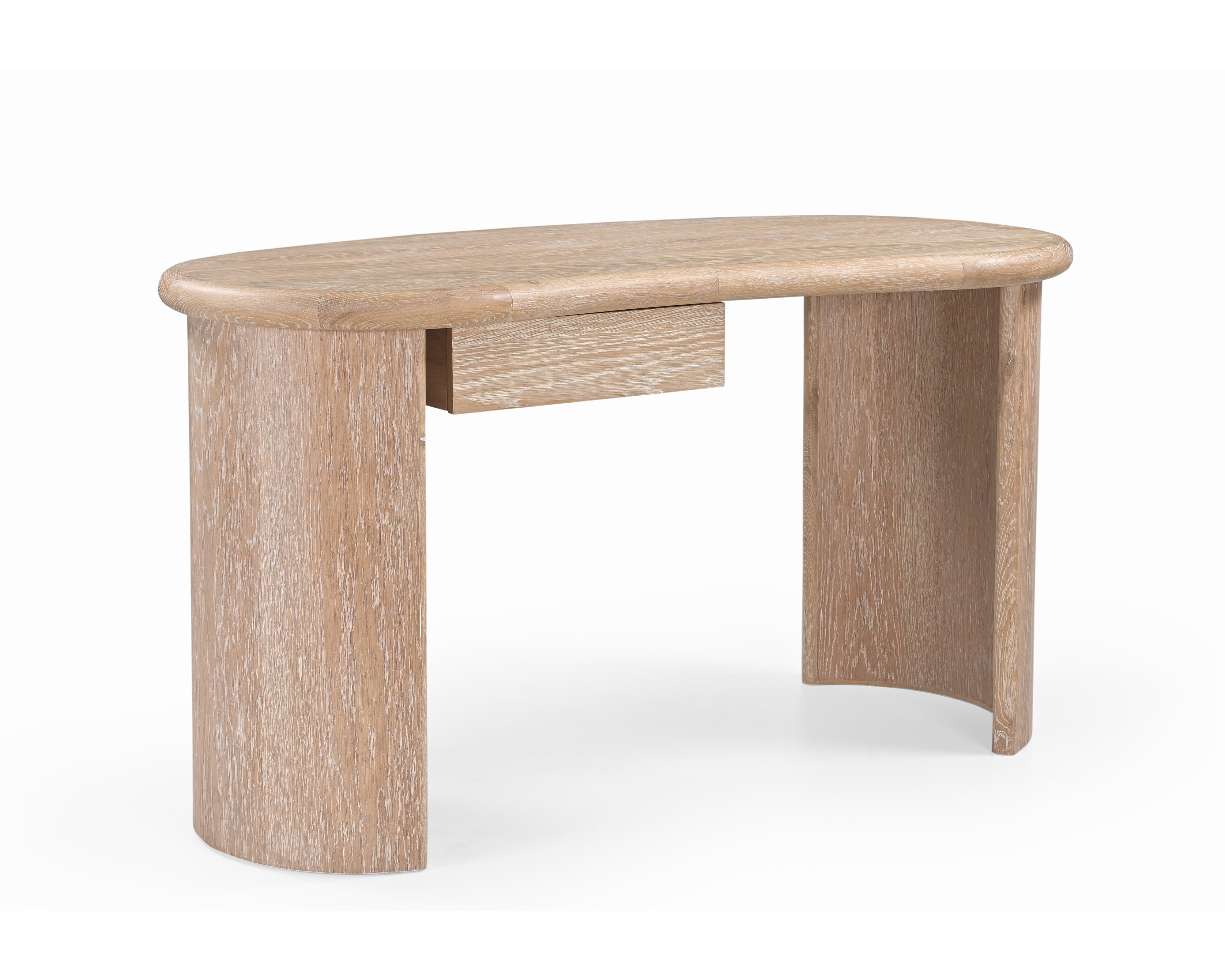 Lluna Desk - Brushed Natural American White Oak