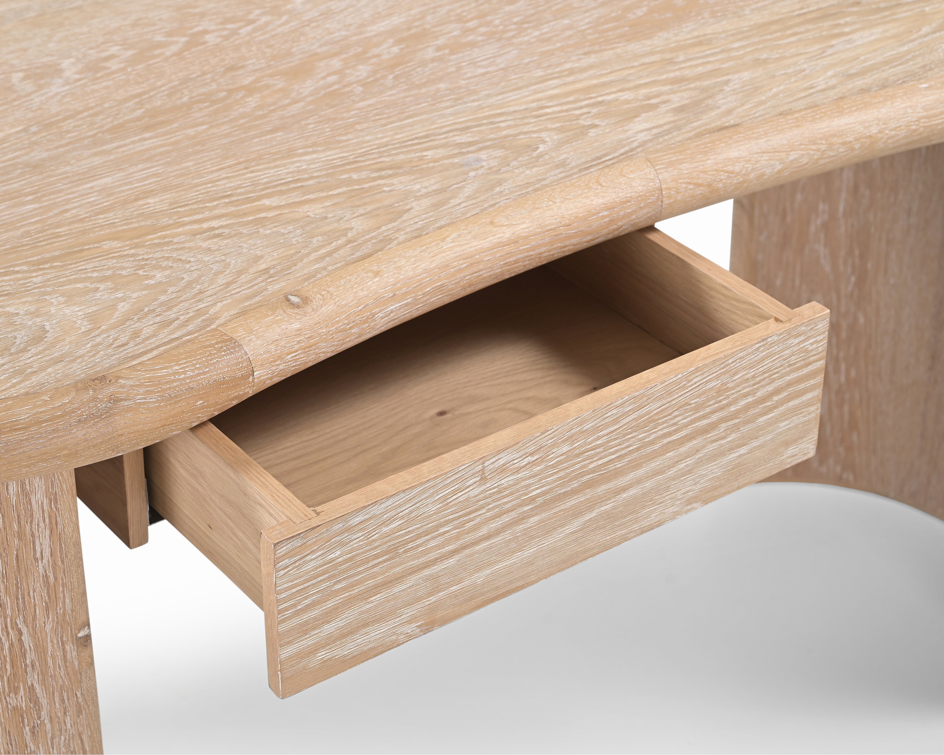 Lluna Desk - Brushed Natural American White Oak