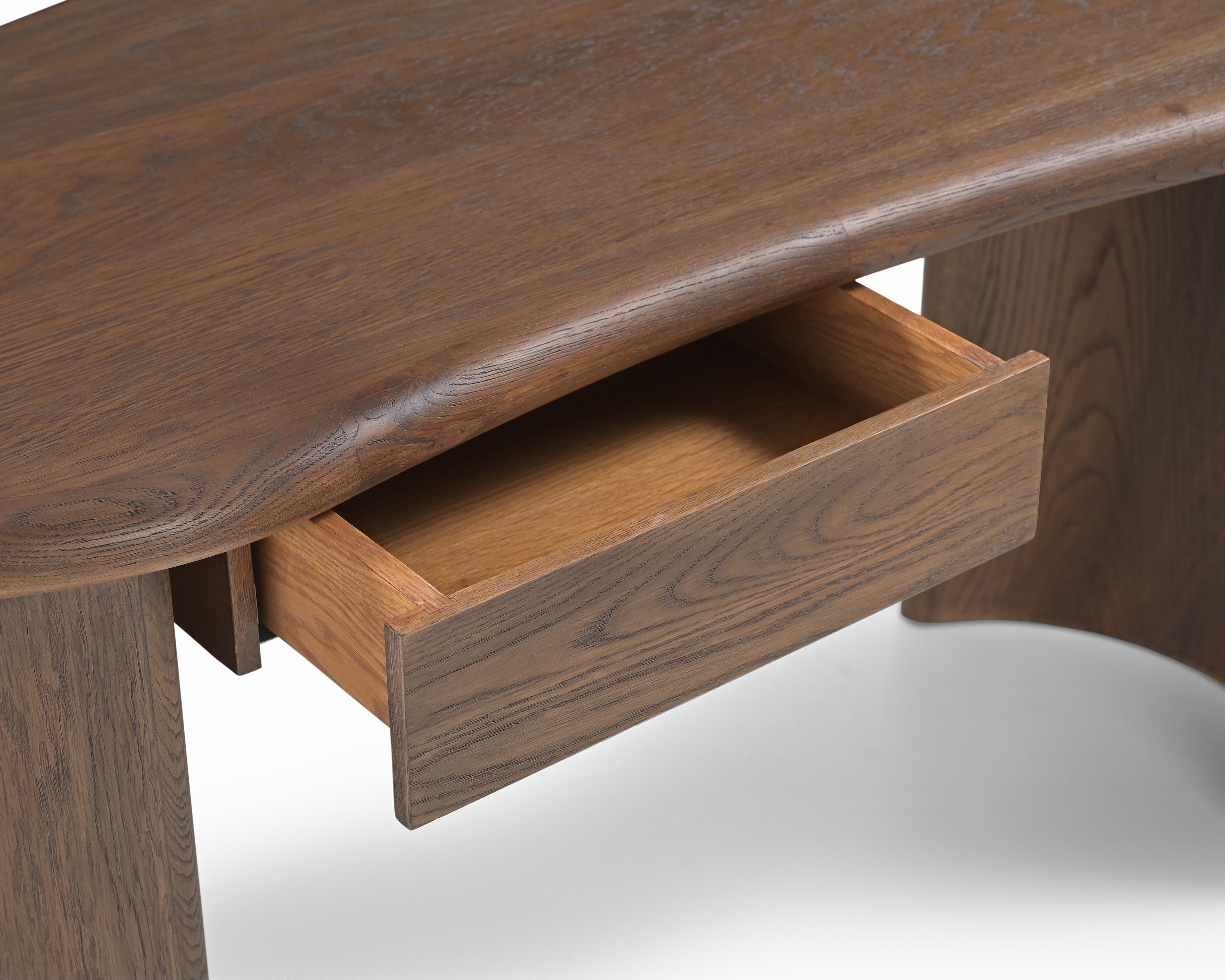 Lluna Desk - Brushed Mid Brown Oak