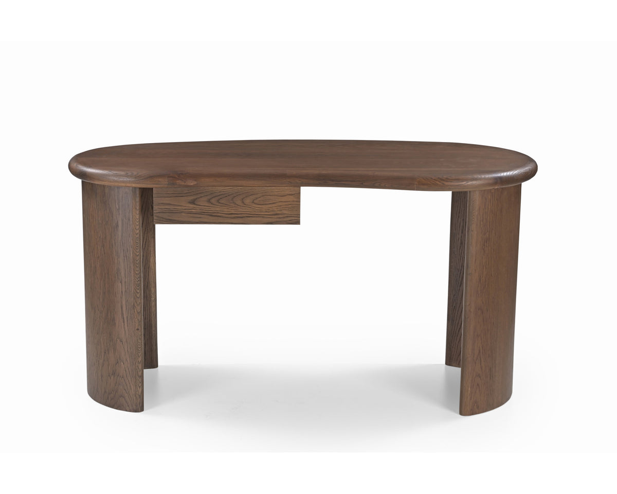 Lluna Brushed Mid Brown Oak Desk