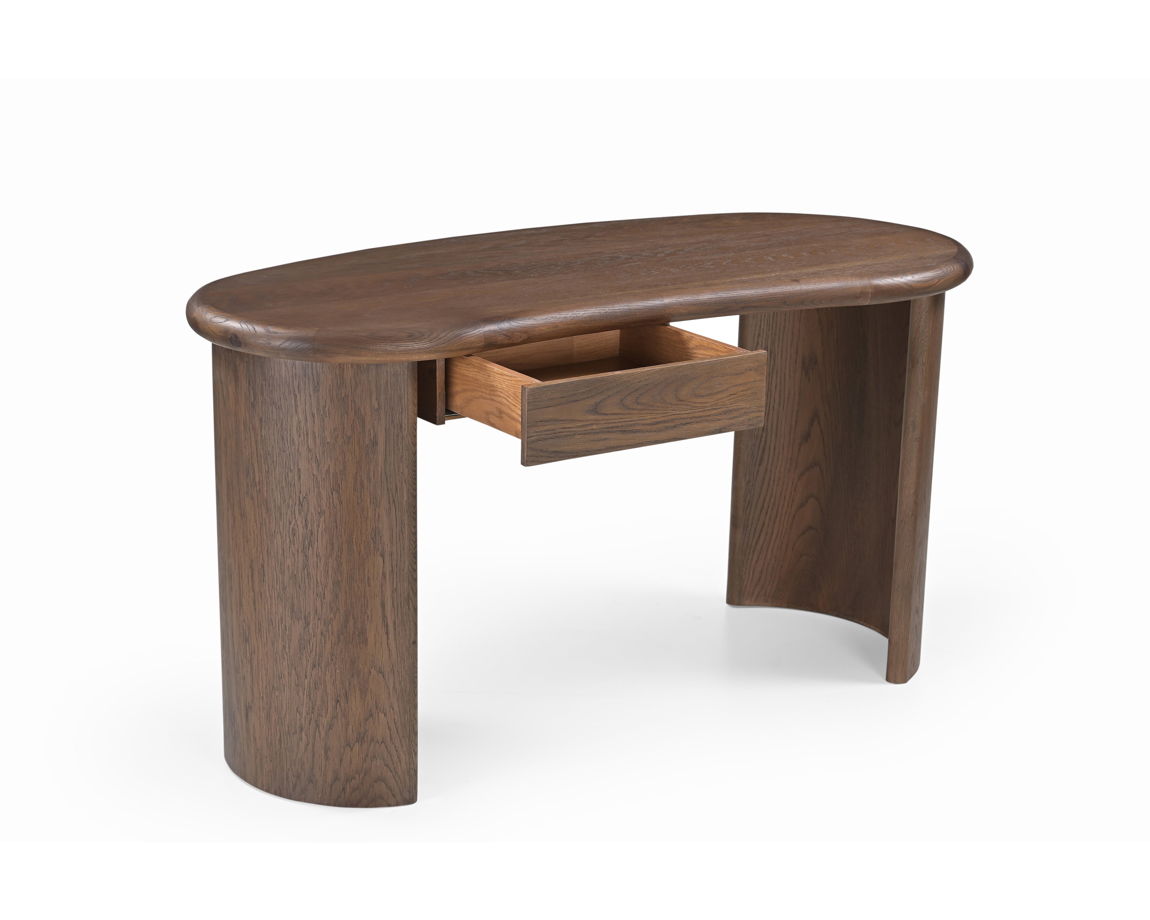 Lluna Desk - Brushed Mid Brown Oak