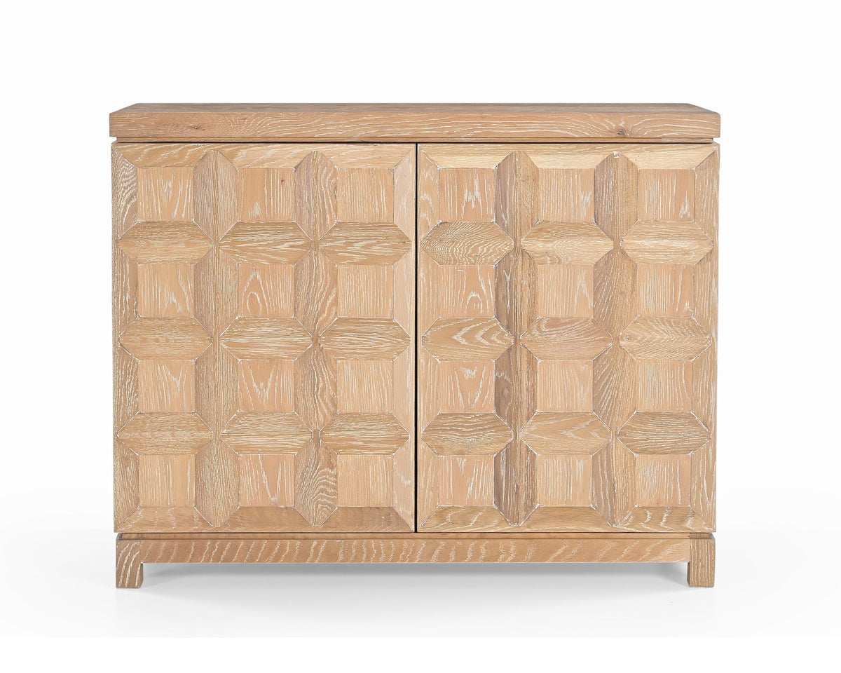 Llauna 2 Door Brushed Light Beige Oak Sideboard