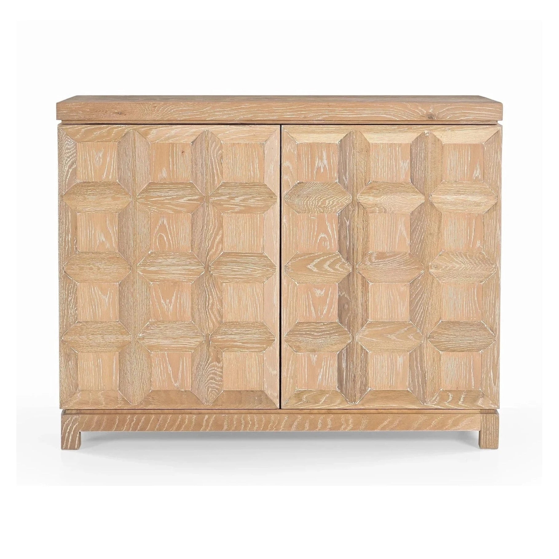 Llauna 2 Door Brushed Light Beige Oak Sideboard