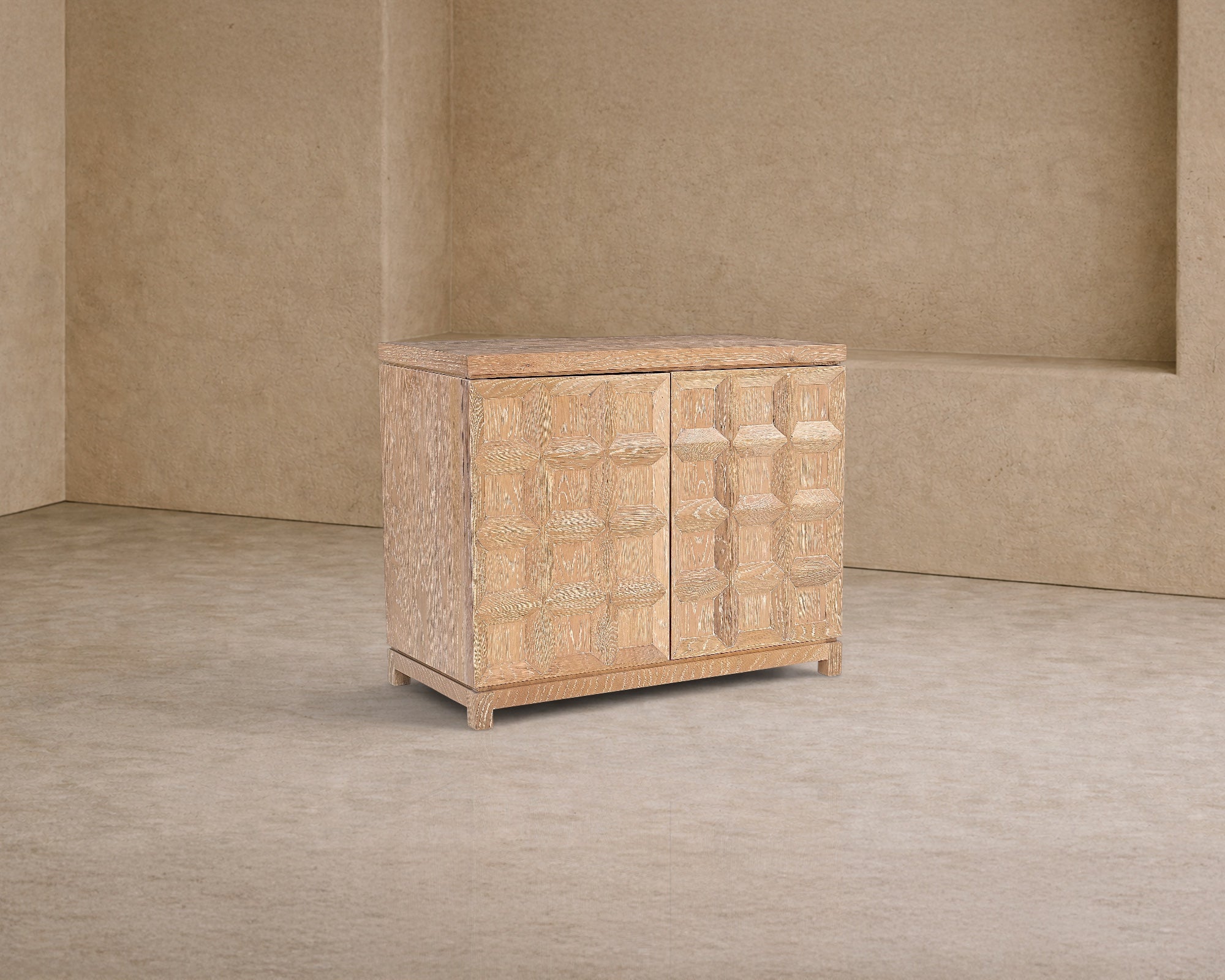 Llauna  2 Door Sideboard  - Brushed Light Beige Oak