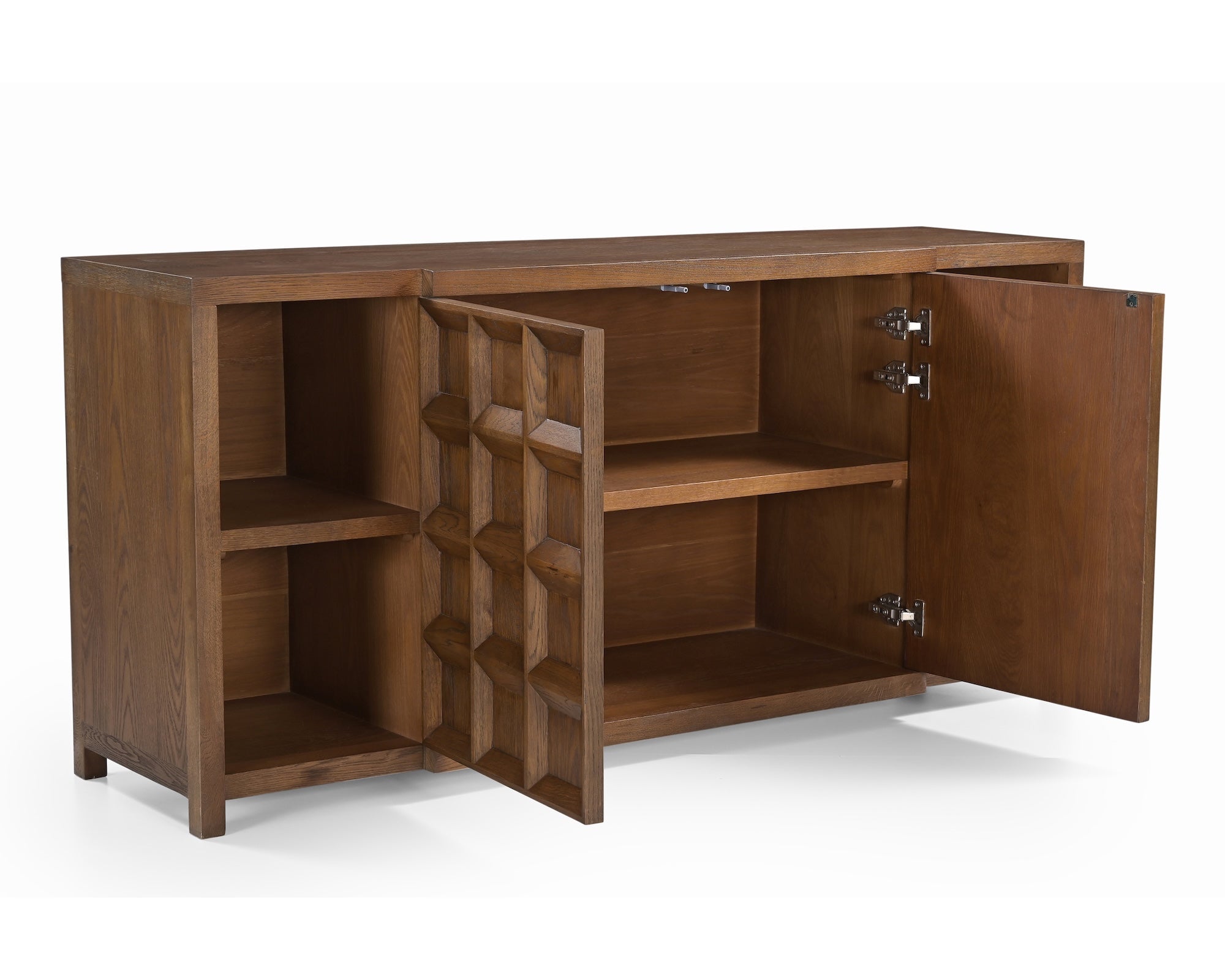 Llauna 4 Door Sideboard  - Brushed Mid Brown Oak