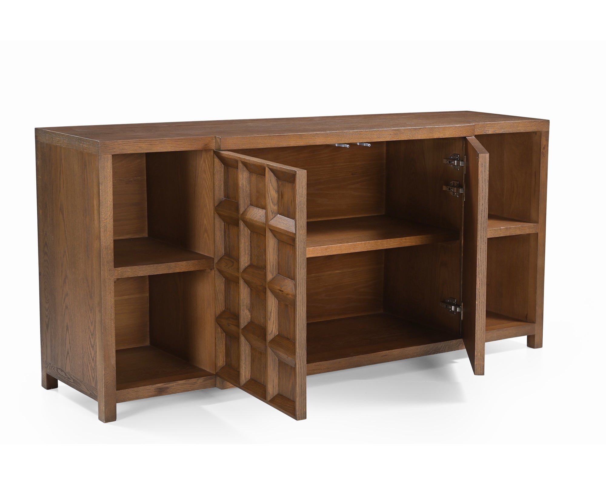 Llauna 4 Door Sideboard  - Brushed Mid Brown Oak