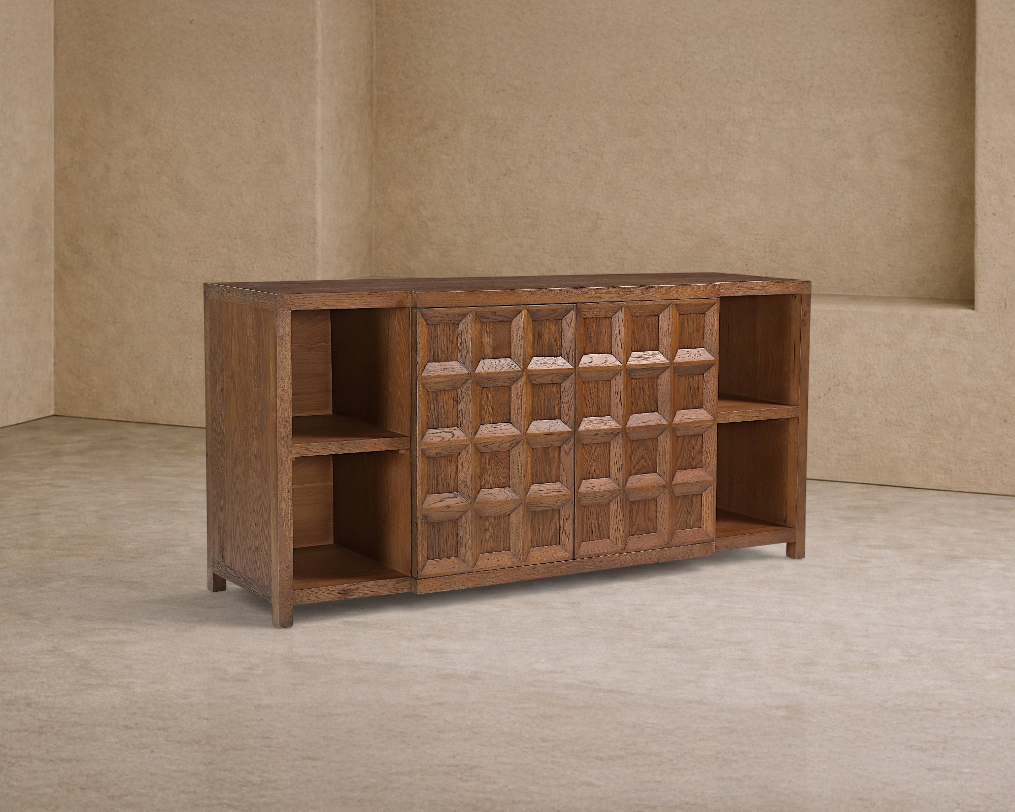 Llauna 4 Door Sideboard  - Brushed Mid Brown Oak