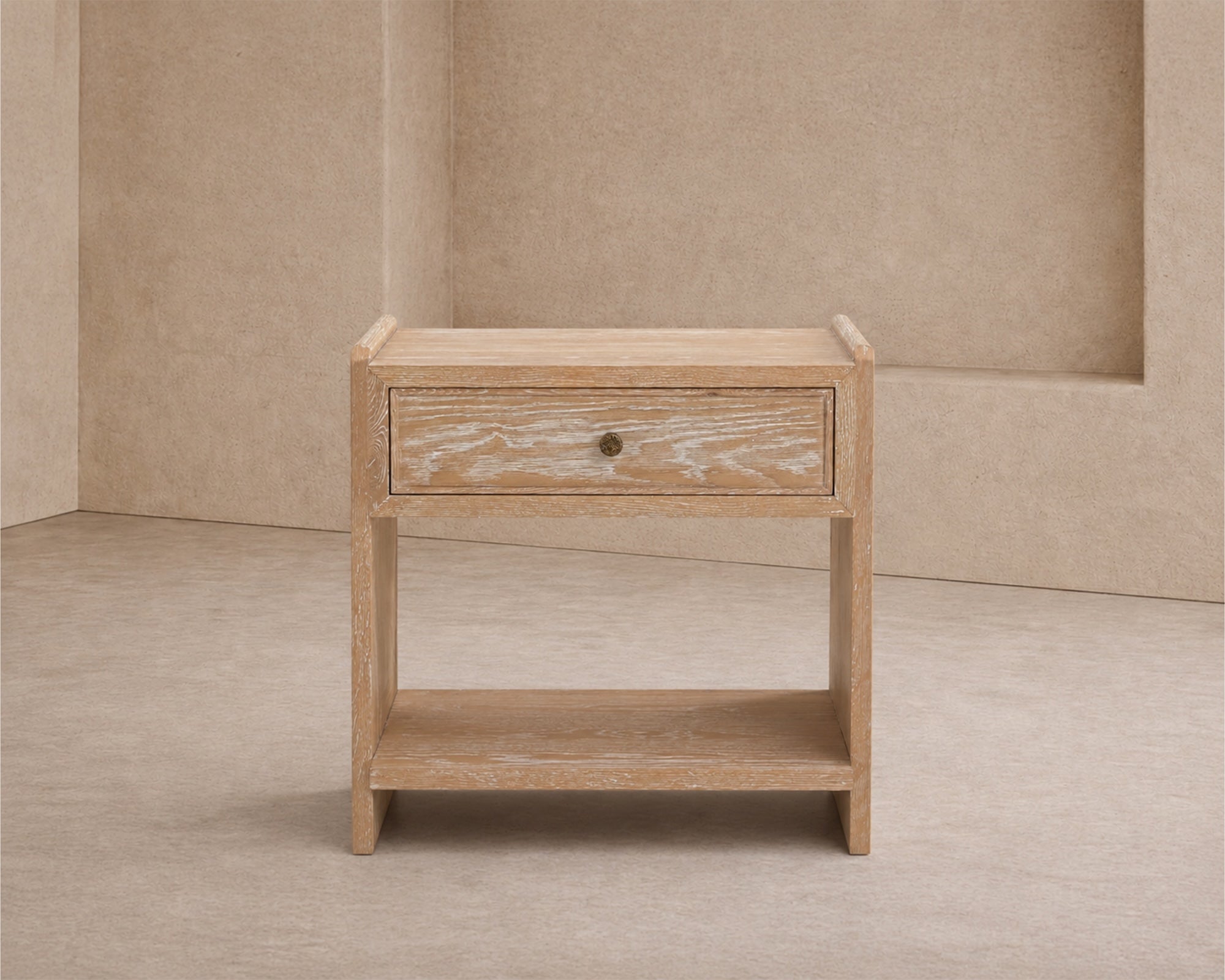 Trive Bedside Table - Brushed Natural American White Oak