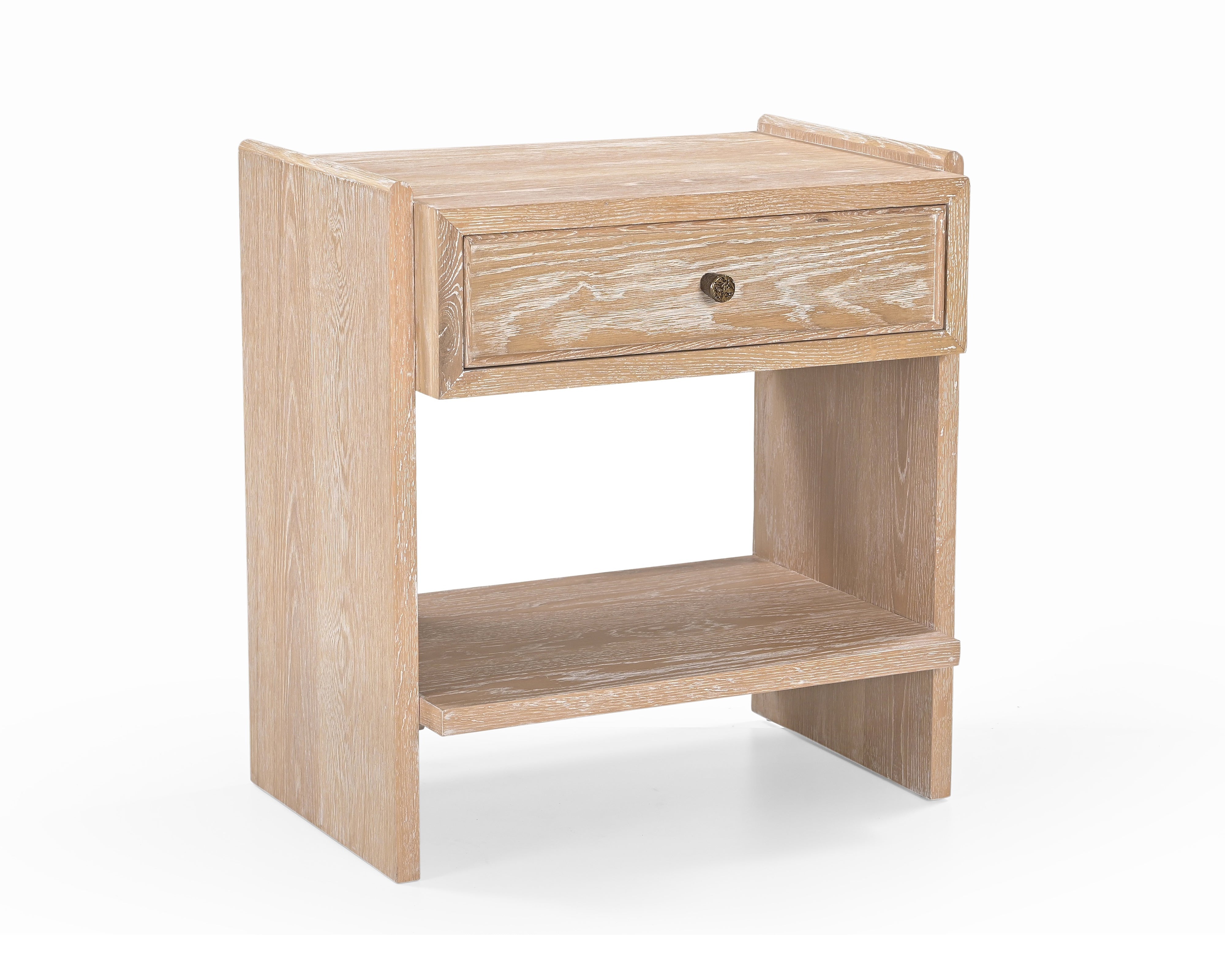 Trive Bedside Table - Brushed Natural American White Oak