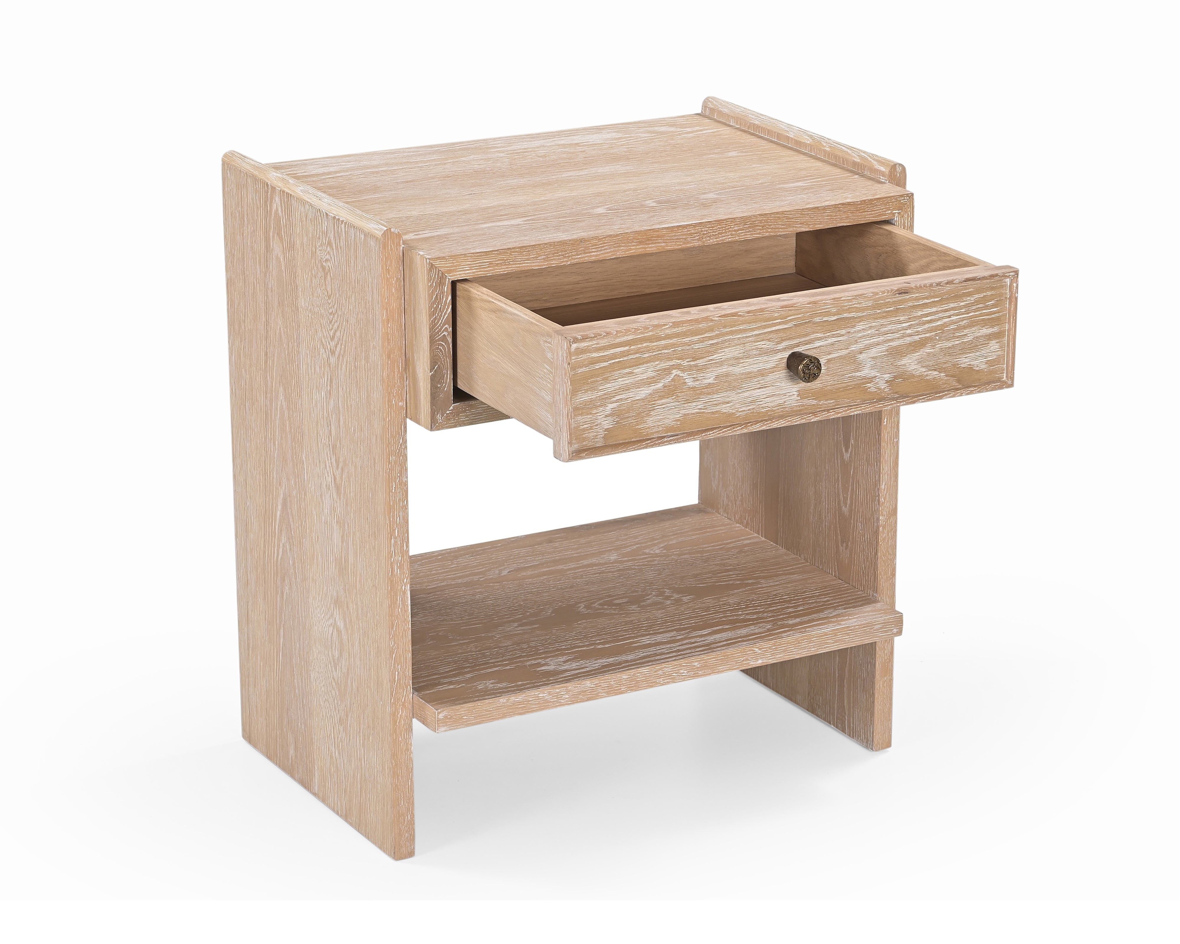 Trive Bedside Table - Brushed Natural American White Oak