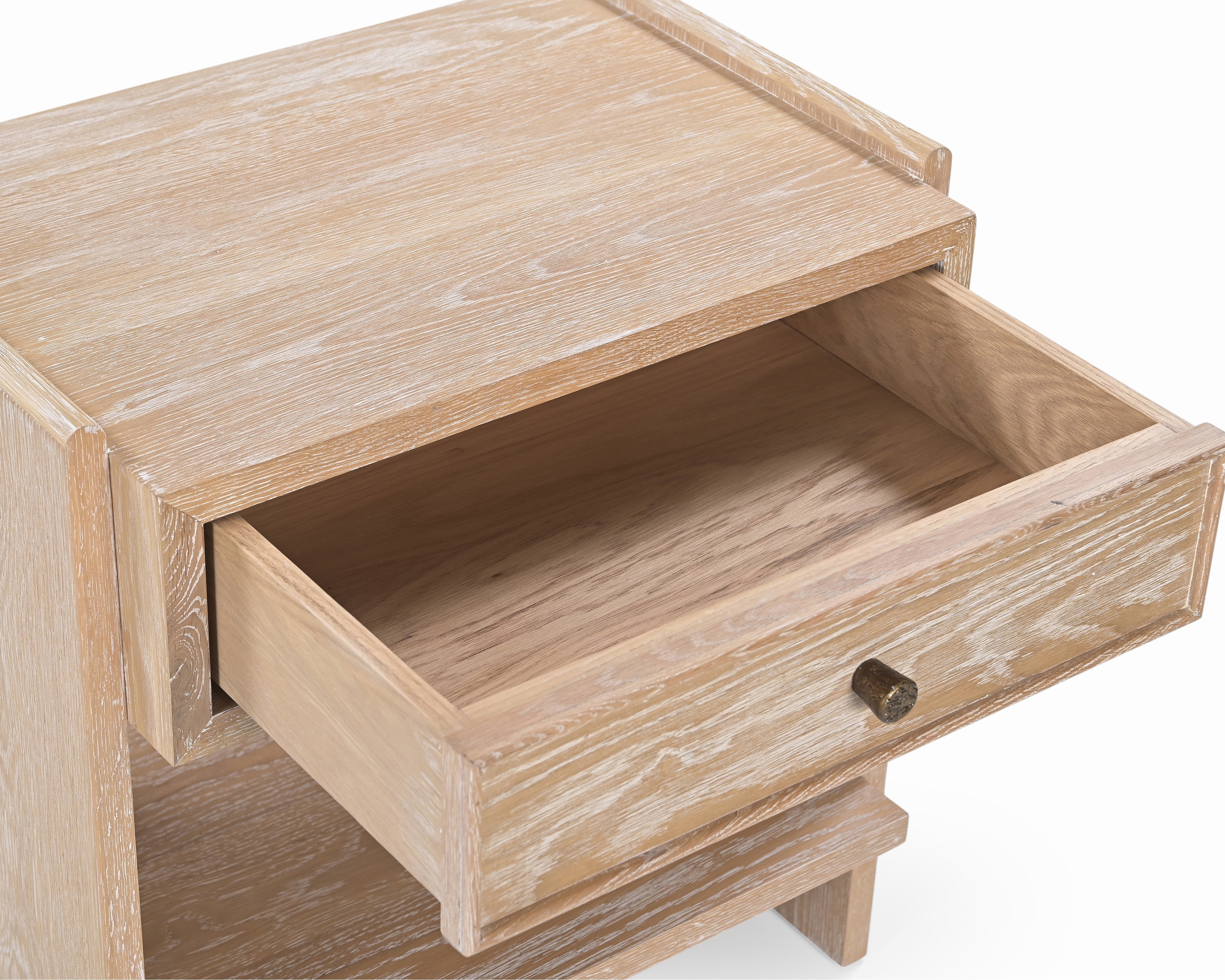 Trive Bedside Table - Brushed Natural American White Oak