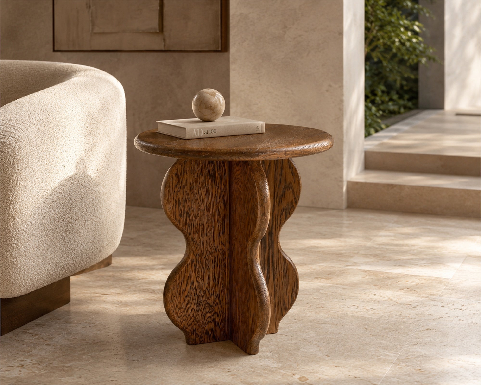Oltok Side Table - Brushed Mid Brown Oak