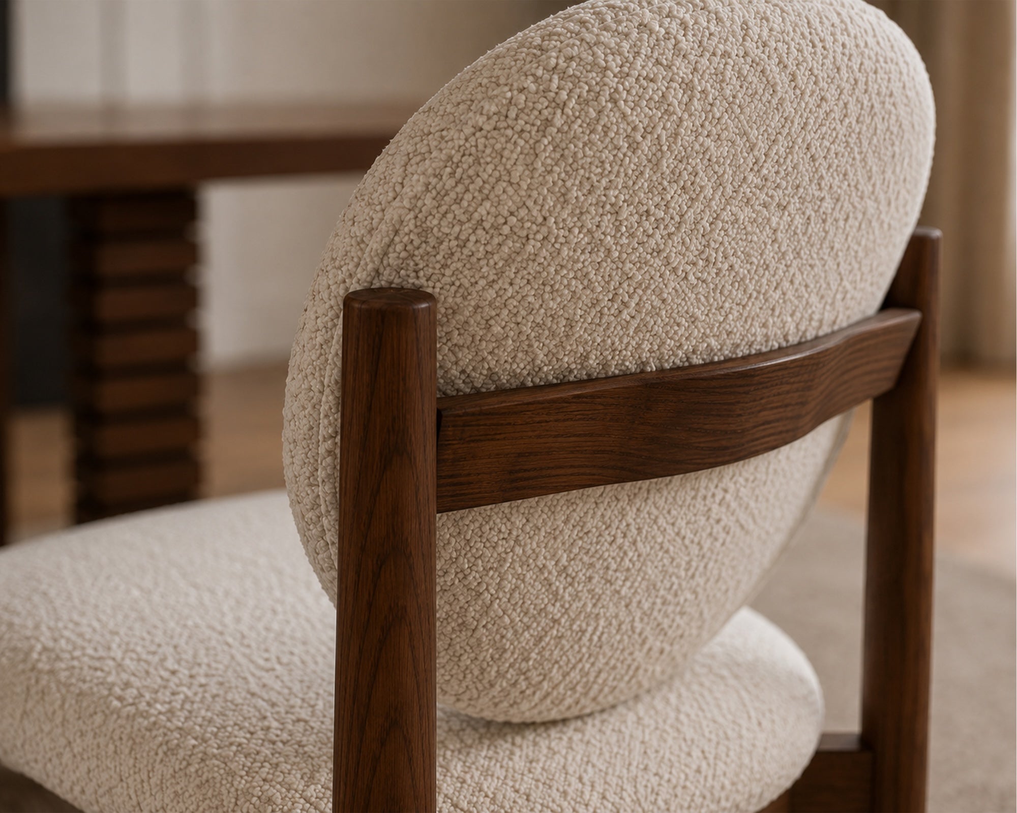 Set of 2 Latina Dining Chairs - Capella Ivory & Middle Brown