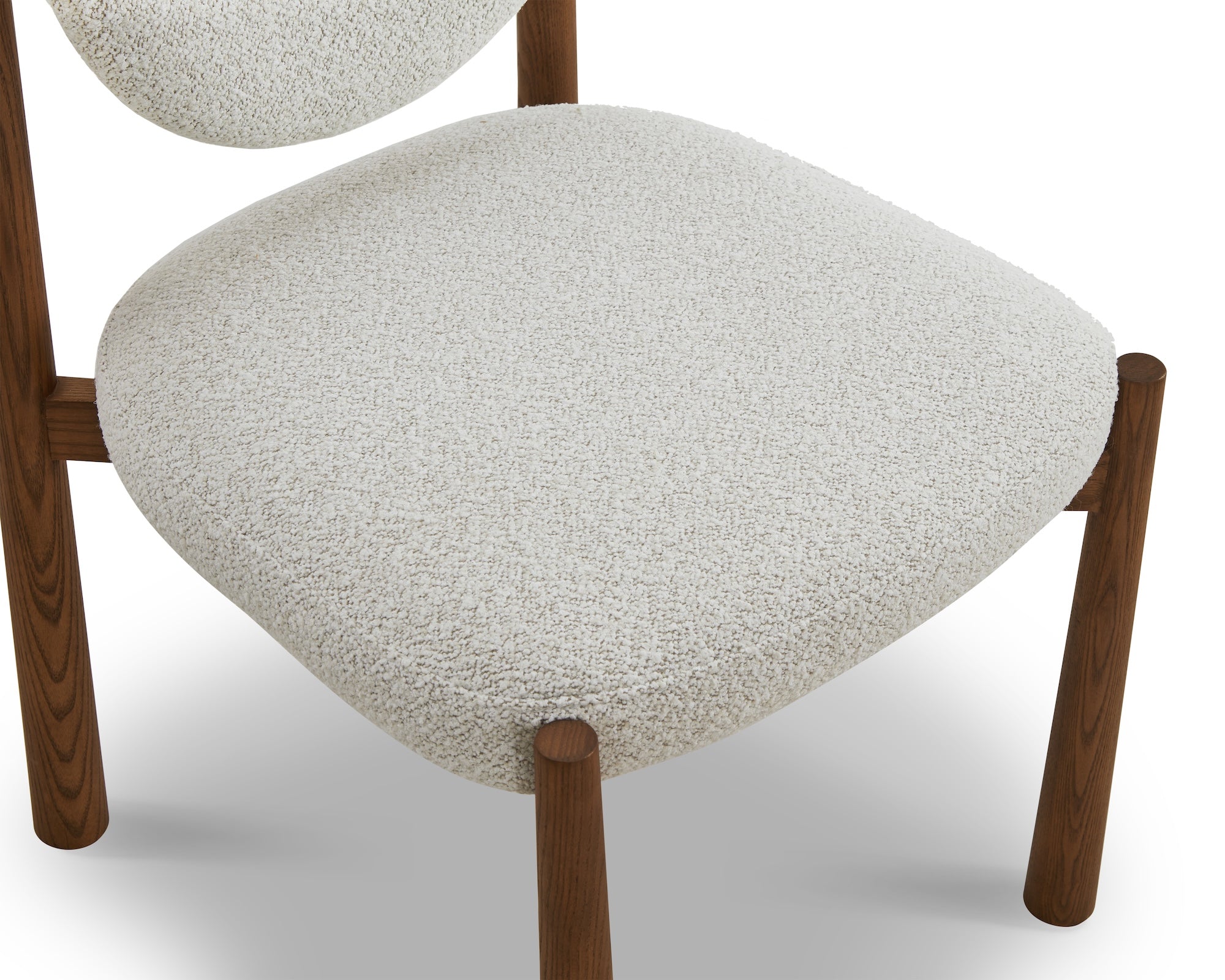 Set of 2 Latina Dining Chairs - Capella Ivory & Middle Brown