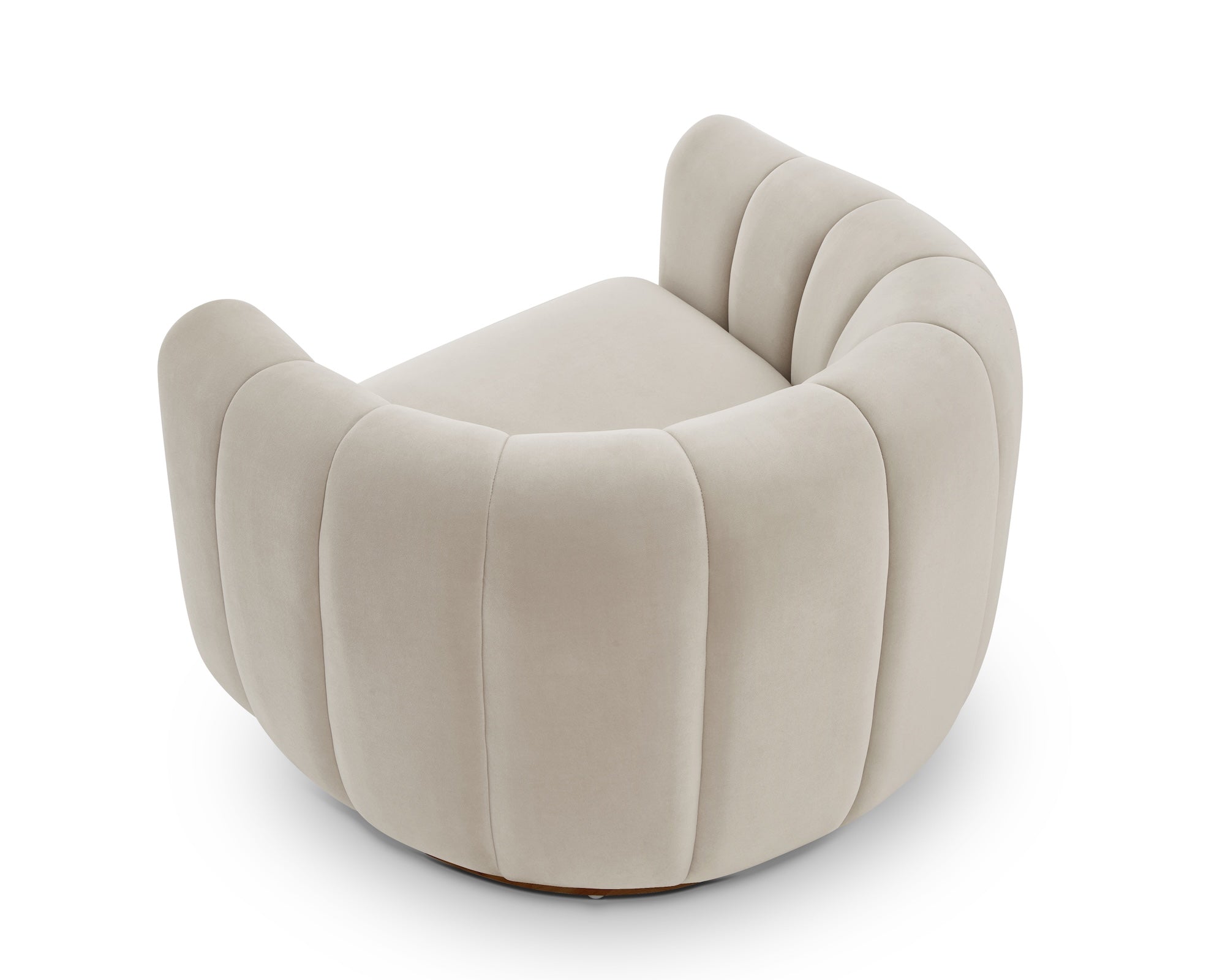 Arles Armchair - Melbourne Stone Velvet & Walnut