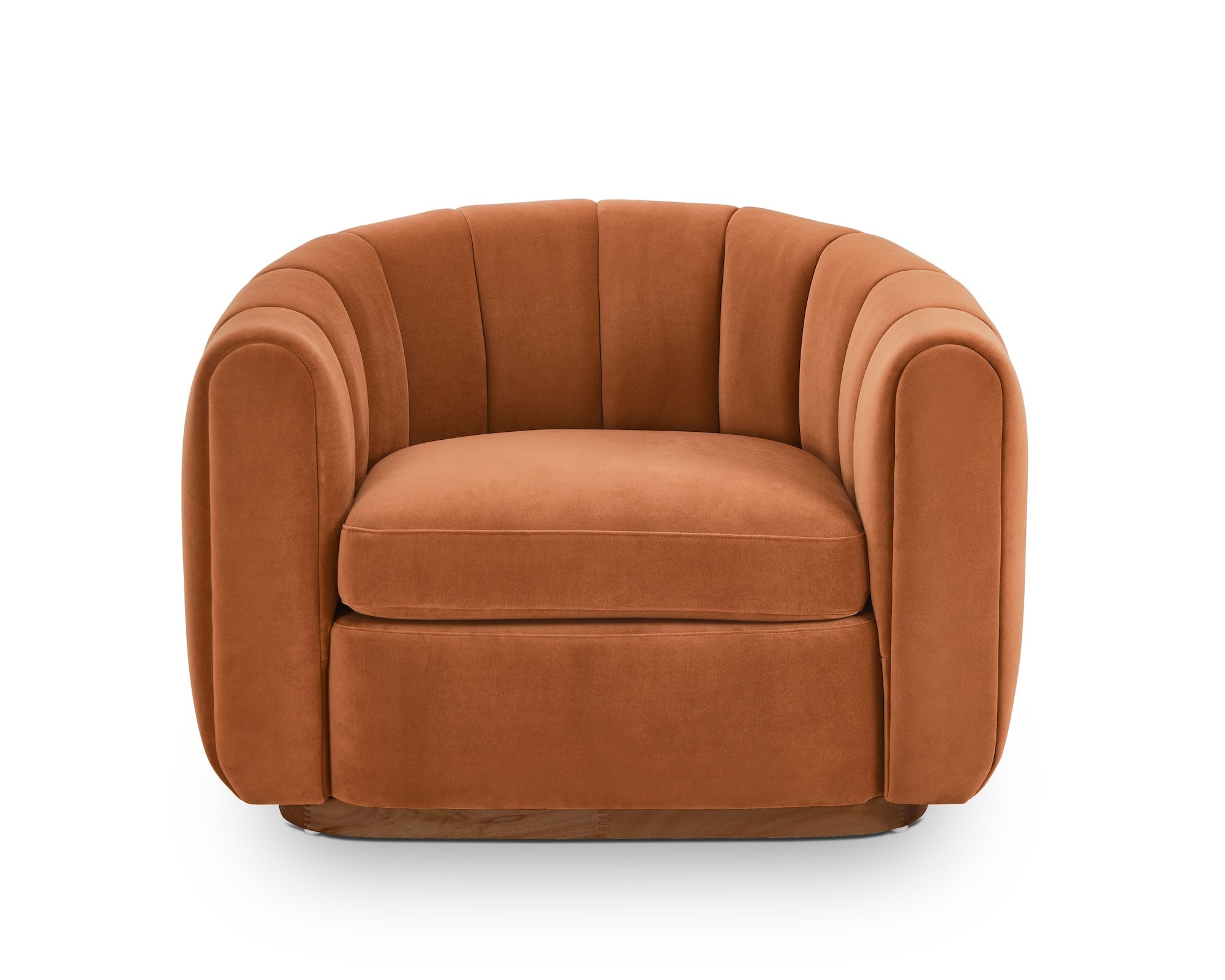 Arles Armchair - Melbourne Clay Velvet & Natural Wood