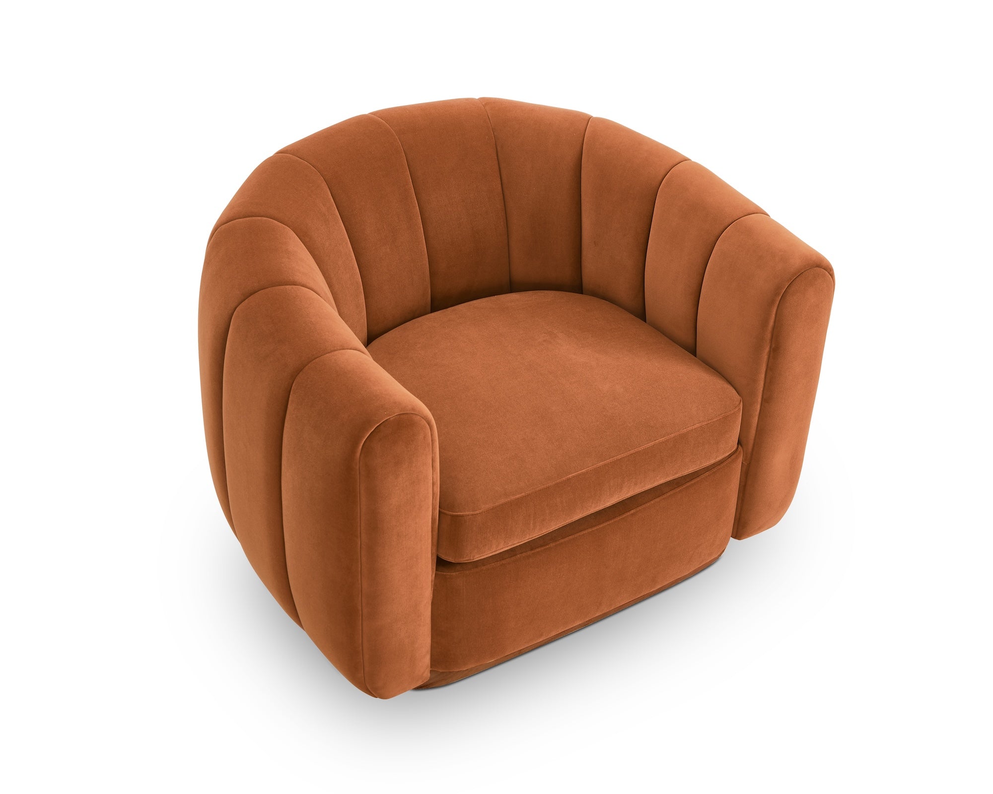 Arles Armchair - Melbourne Clay Velvet & Natural Wood
