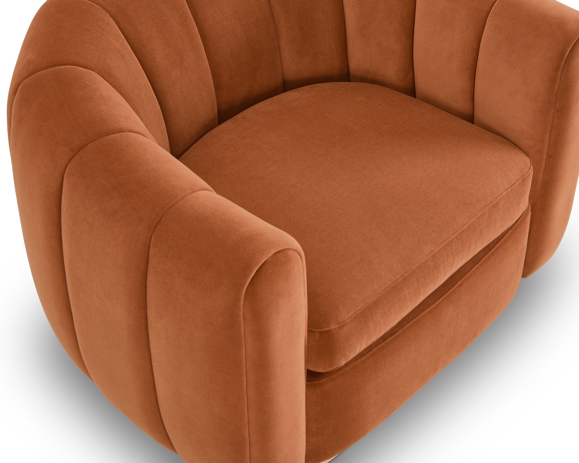 Arles Armchair - Melbourne Clay Velvet & Natural Wood