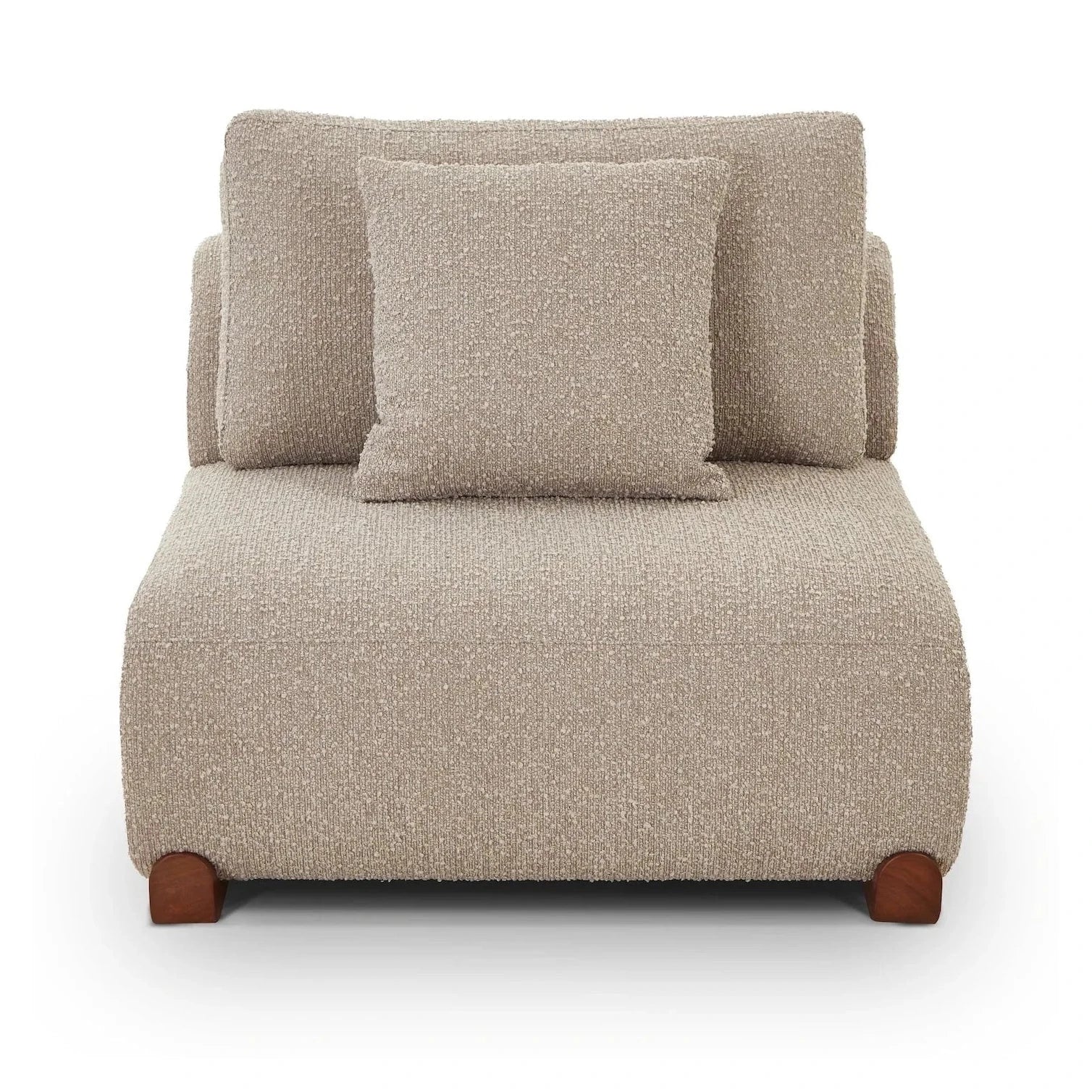 Cotto Amalfy Taupe Chenille & Middle Brown Modular Sofa Middle One Seater